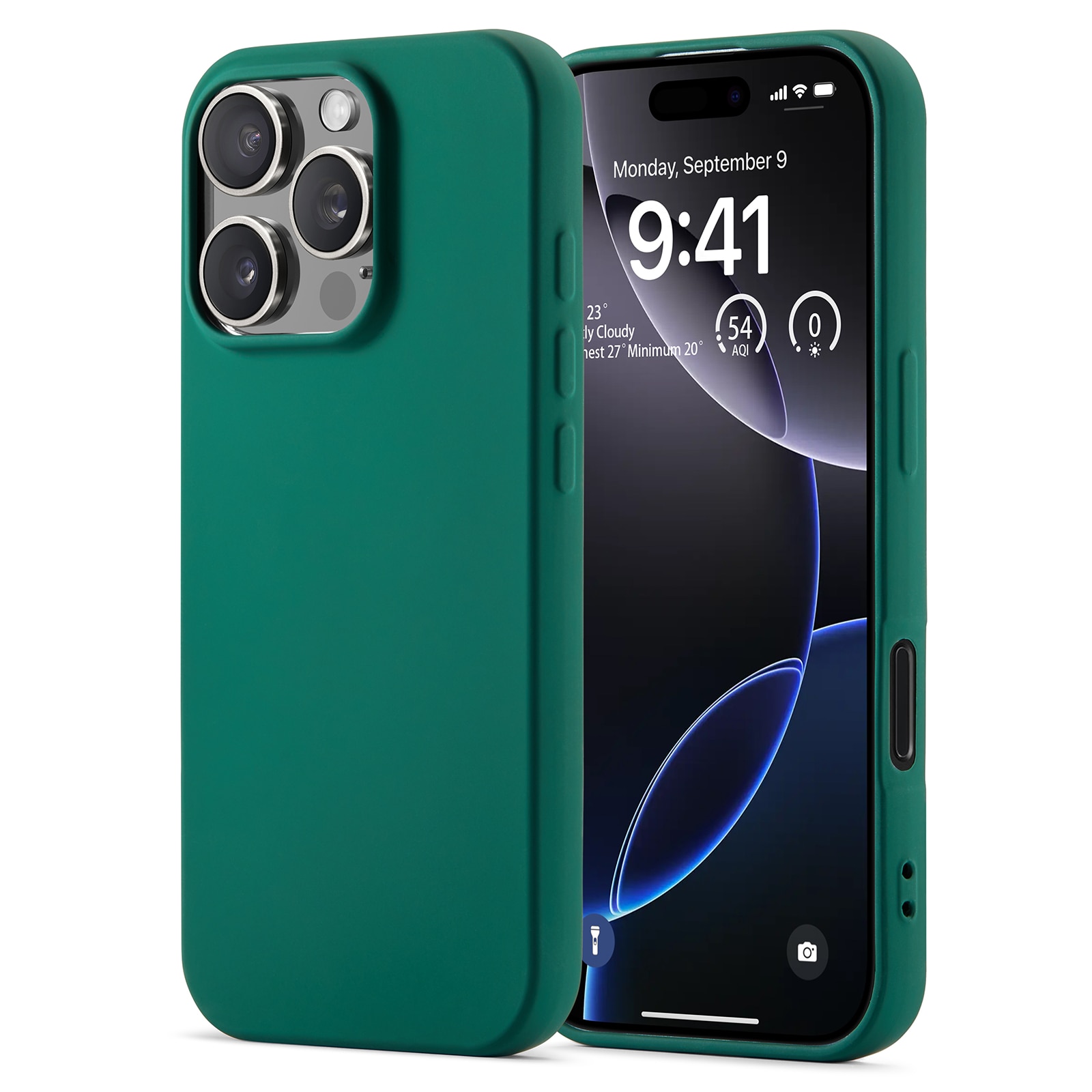 Coque TPU iPhone 16 Pro Max, Vert foncé