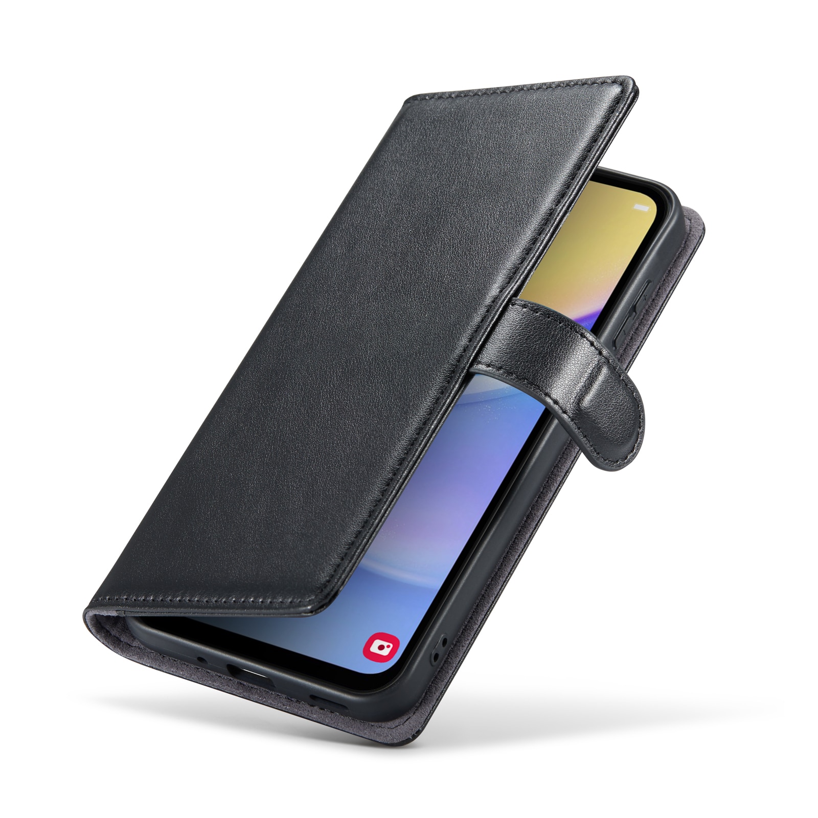 Étui en cuir veritable Samsung Galaxy A16, Noir