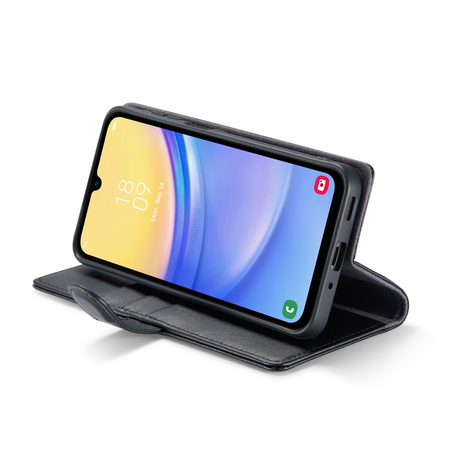 Étui en cuir veritable Samsung Galaxy A16, Noir