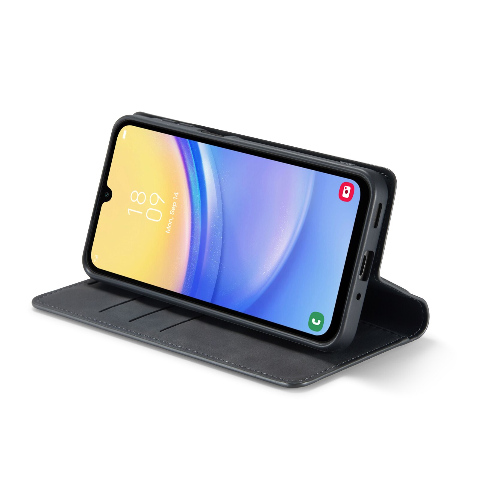 Coque portefeuille mince Samsung Galaxy A16, Noir
