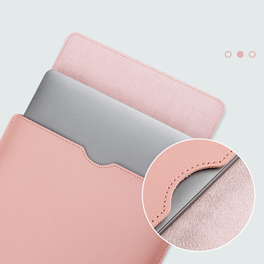 Sleeve en cuir pour ordinateur portable 14", rose