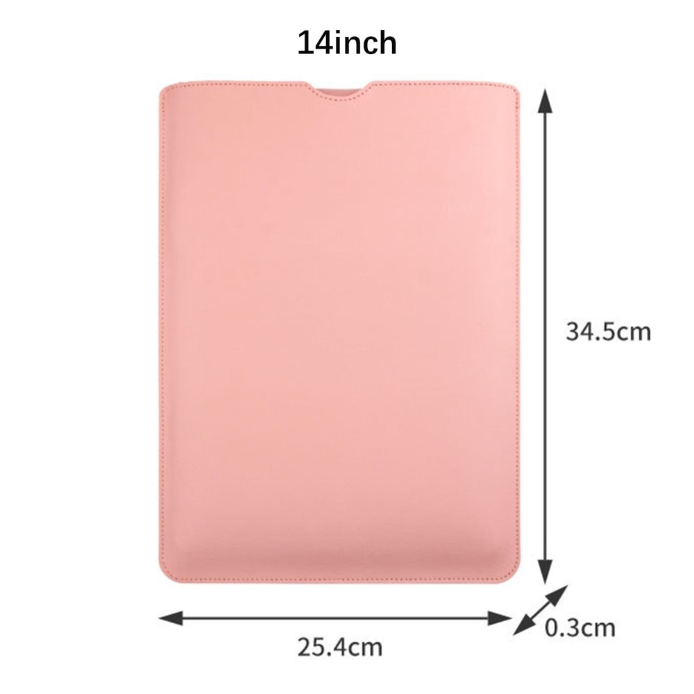 Sleeve en cuir pour ordinateur portable 14", rose