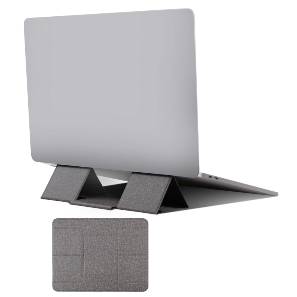 Support pliable pour ordinateur portable, gris