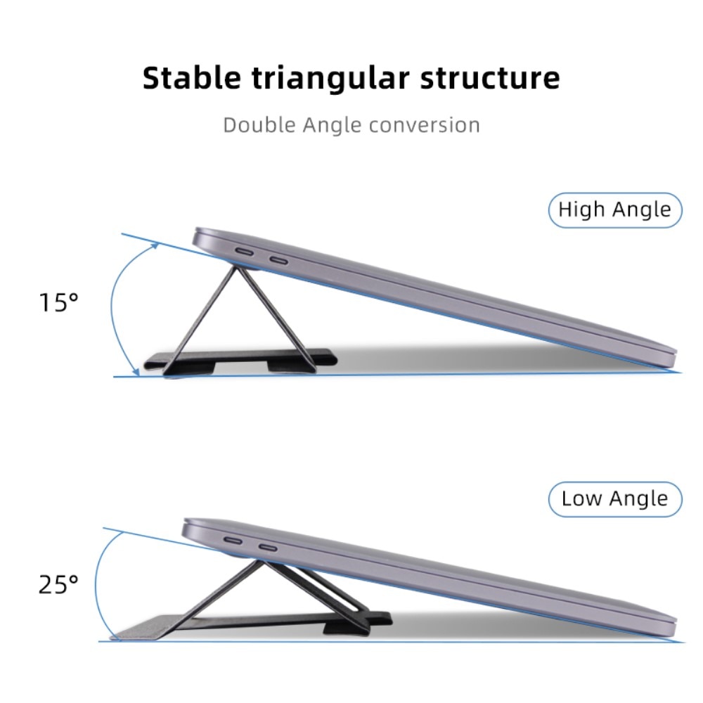 Support pliable pour ordinateur portable, noir