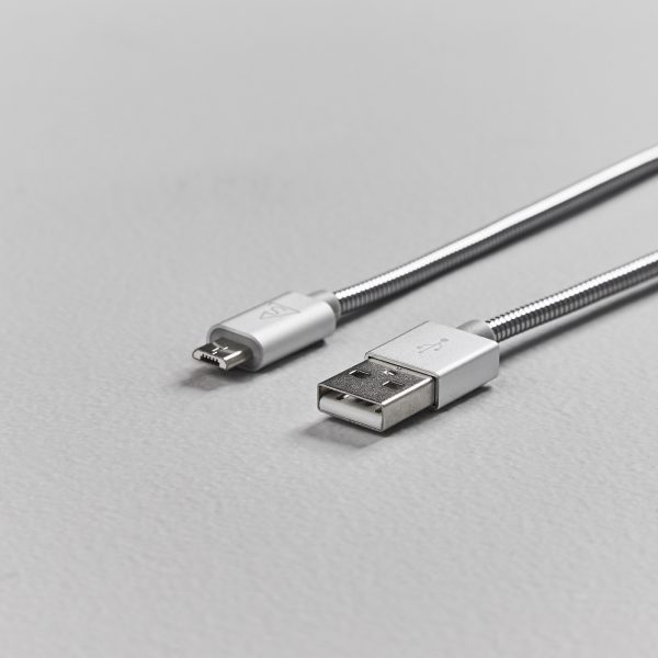 Câble USB-A vers MicroUSB 1 mètre Metallic Silver
