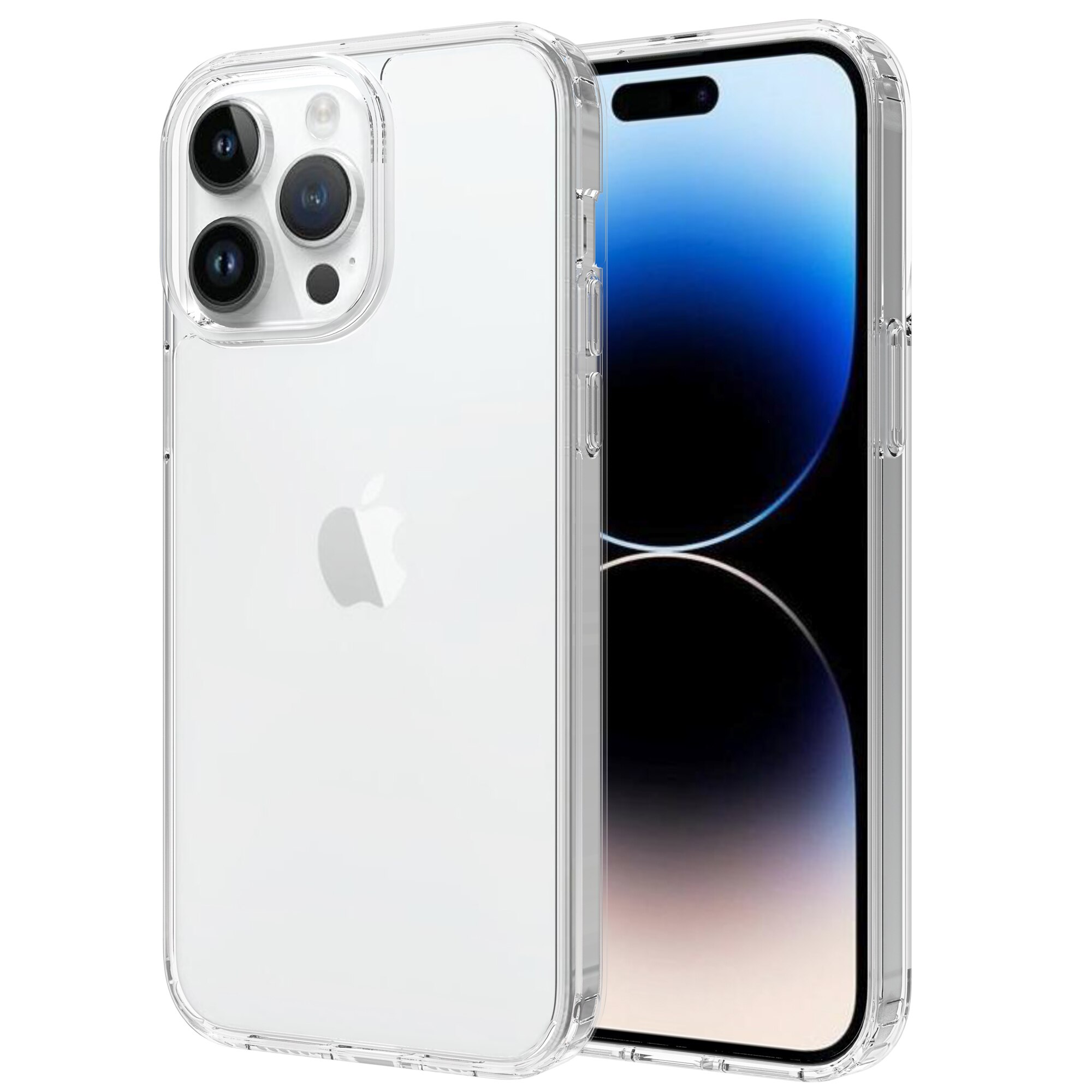 Coque hybride pour iPhone 14 Pro Max, Transparent