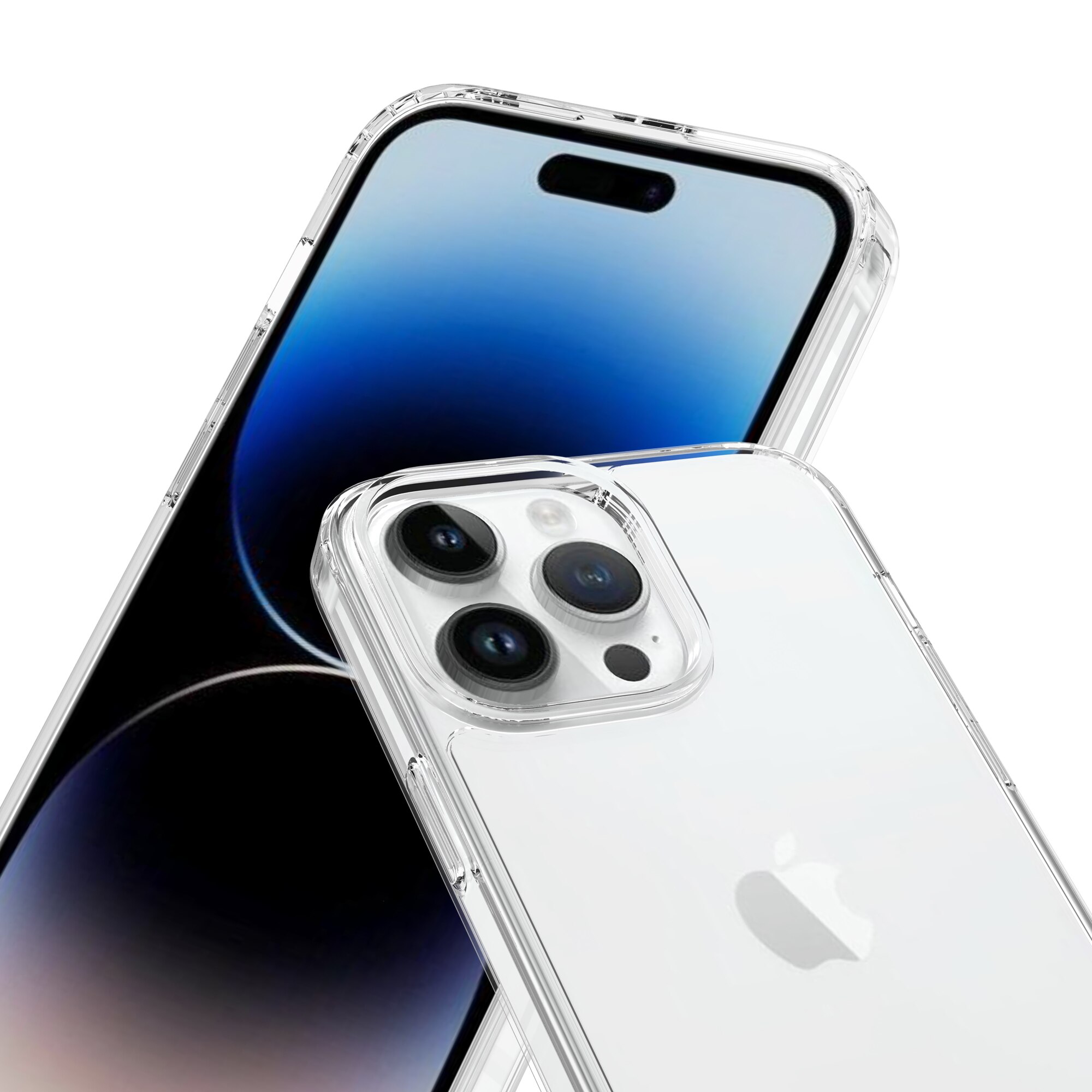 Coque hybride pour iPhone 14 Pro Max, Transparent