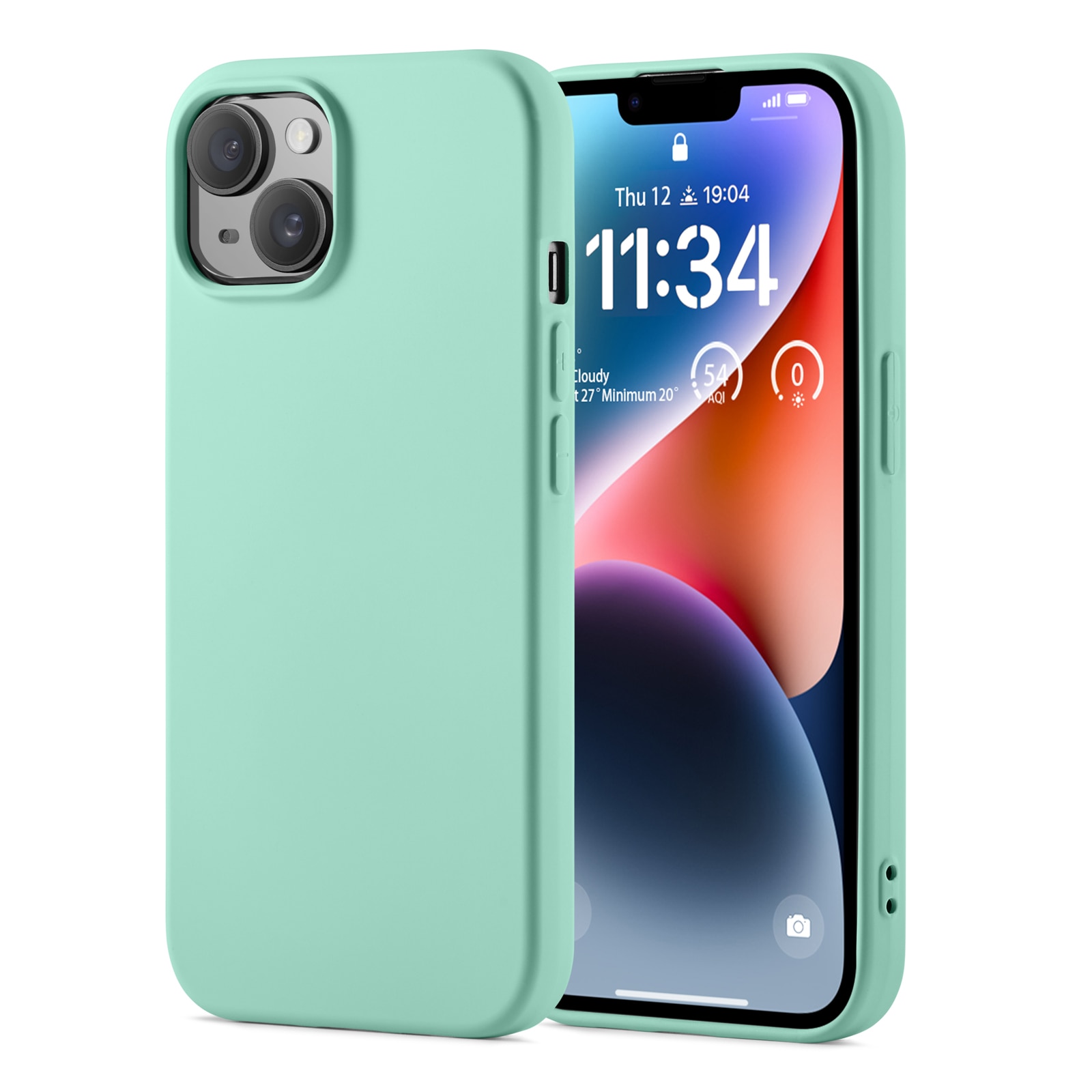 Coque TPU iPhone 13, Vert