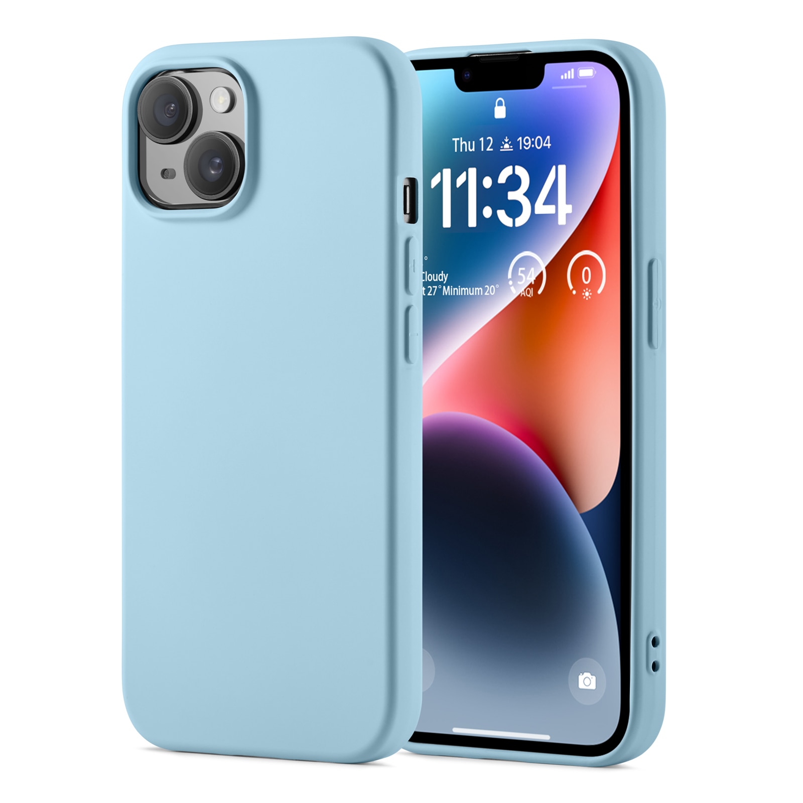 Coque TPU iPhone 13, Bleu