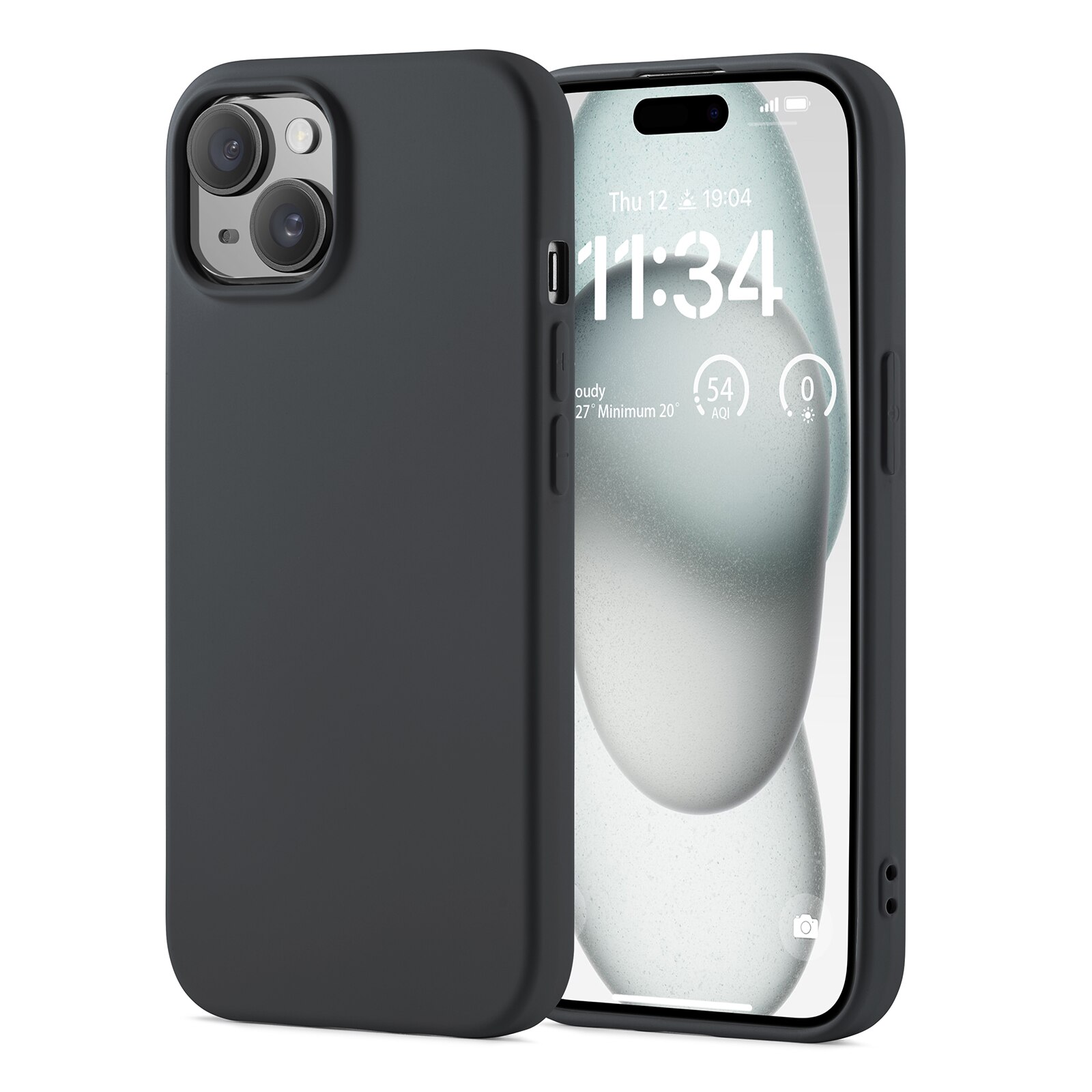 Coque TPU iPhone 15, Gris