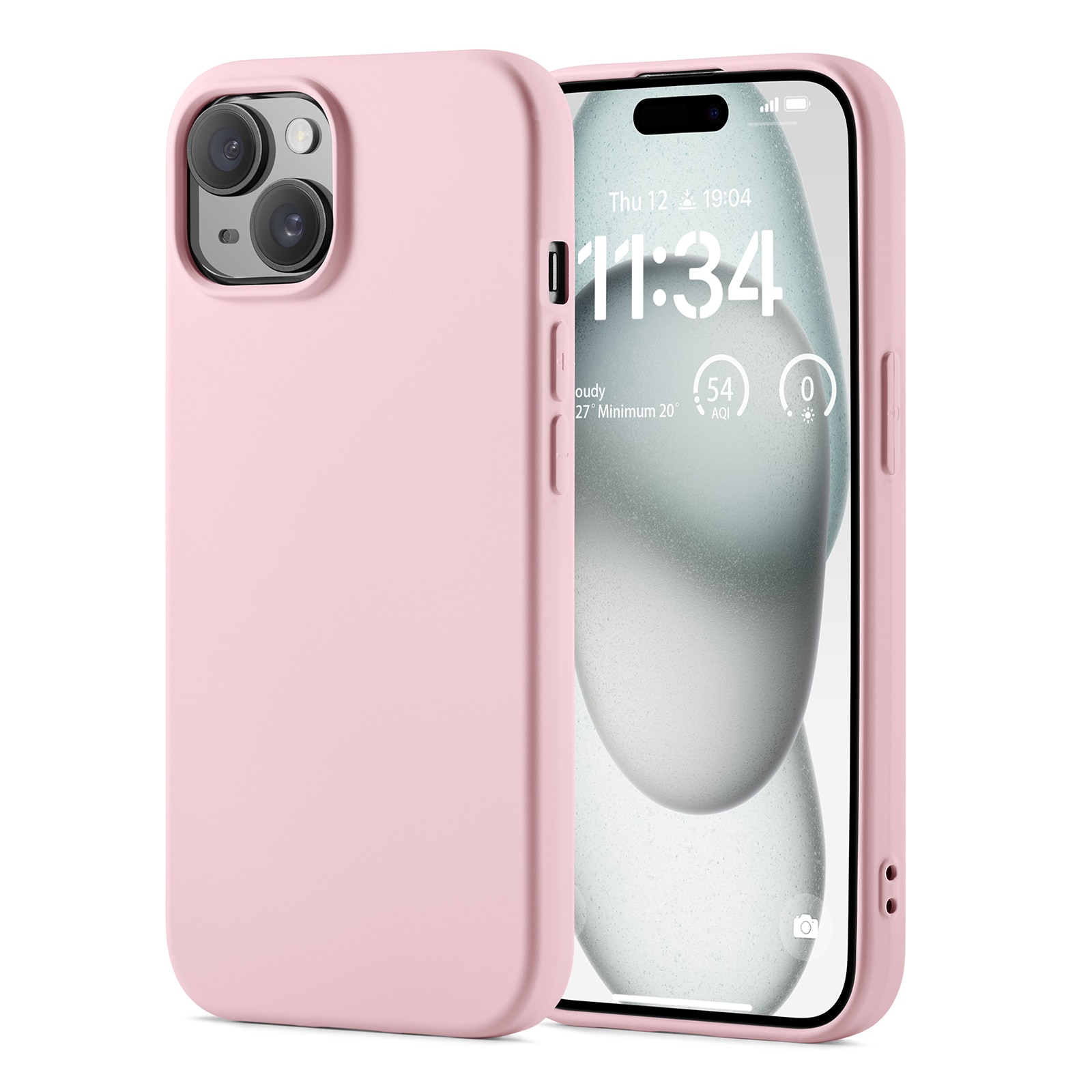 Coque TPU iPhone 15, Rose