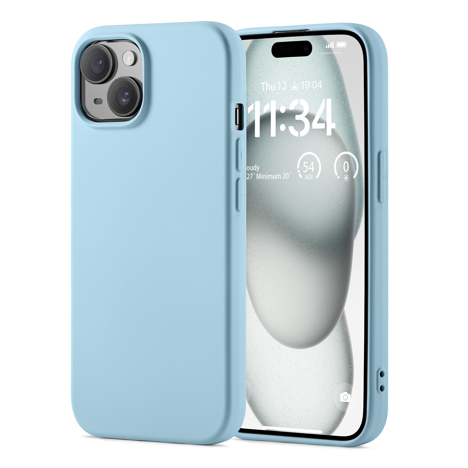 Coque TPU iPhone 15, Bleu