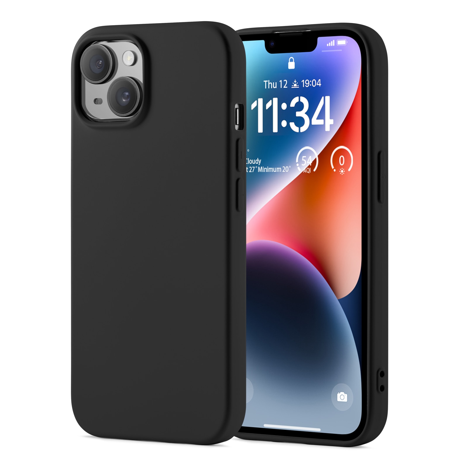 Coque TPU iPhone 13, Noir