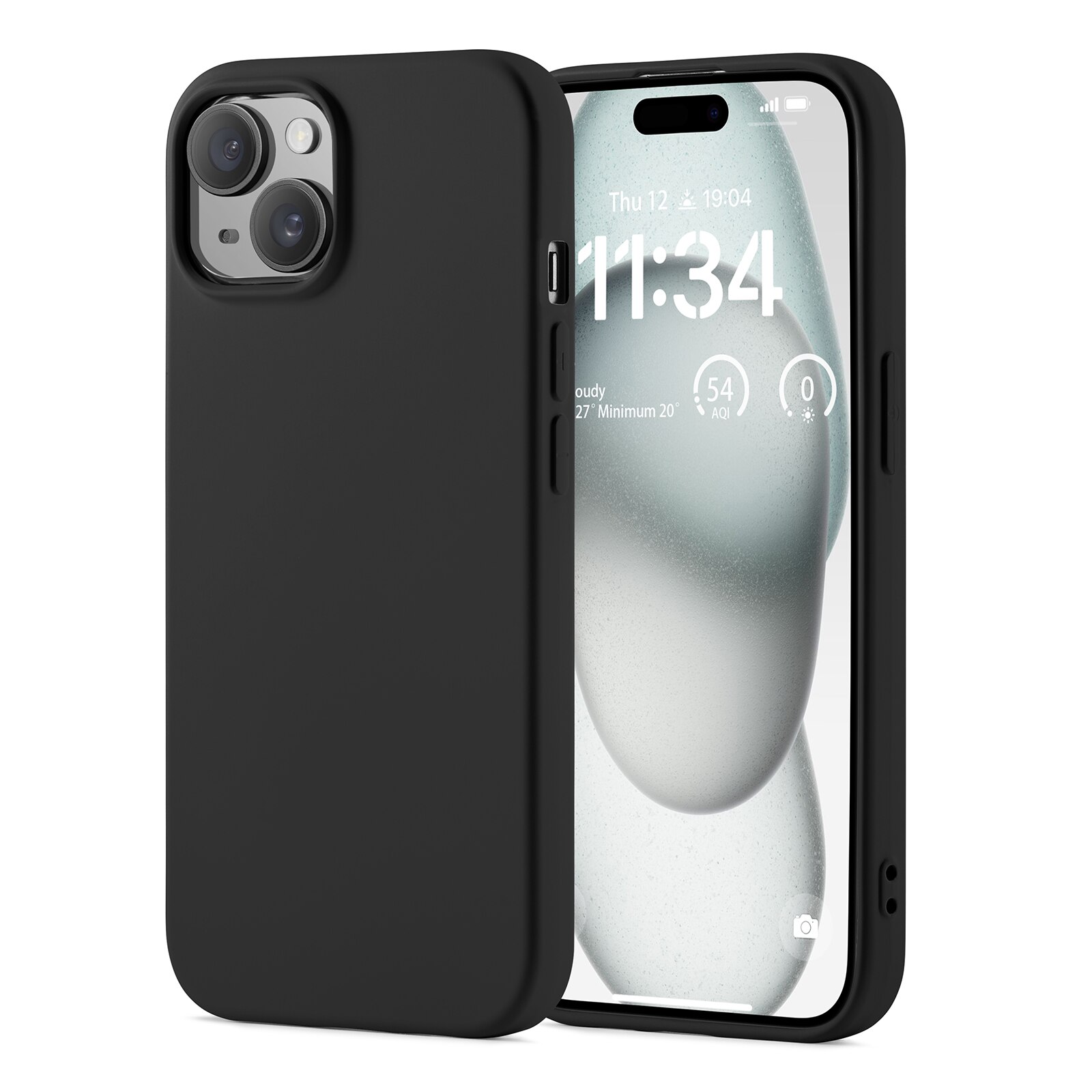 Coque TPU iPhone 15, Noir