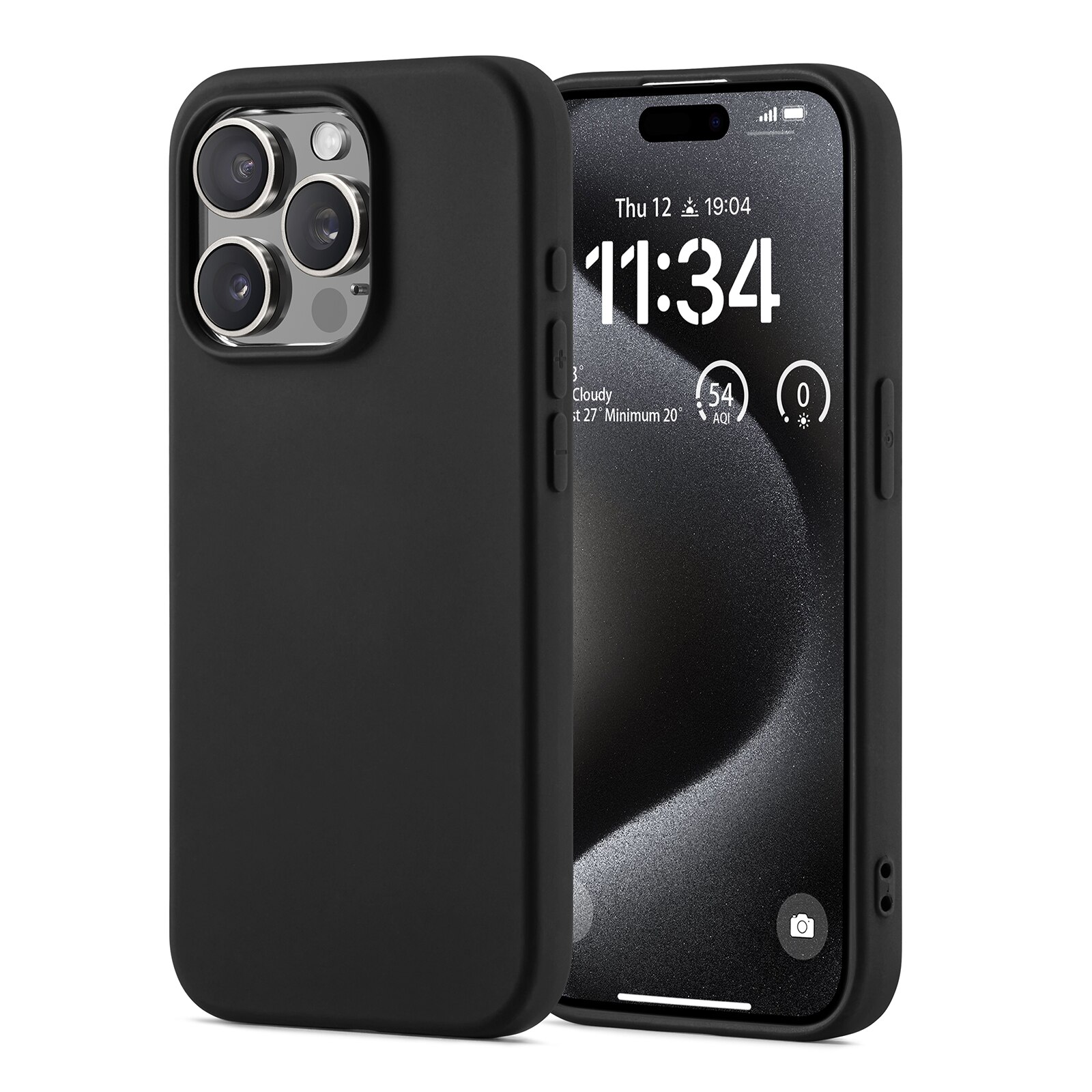 Coque TPU MagSafe iPhone 15 Pro, Noir