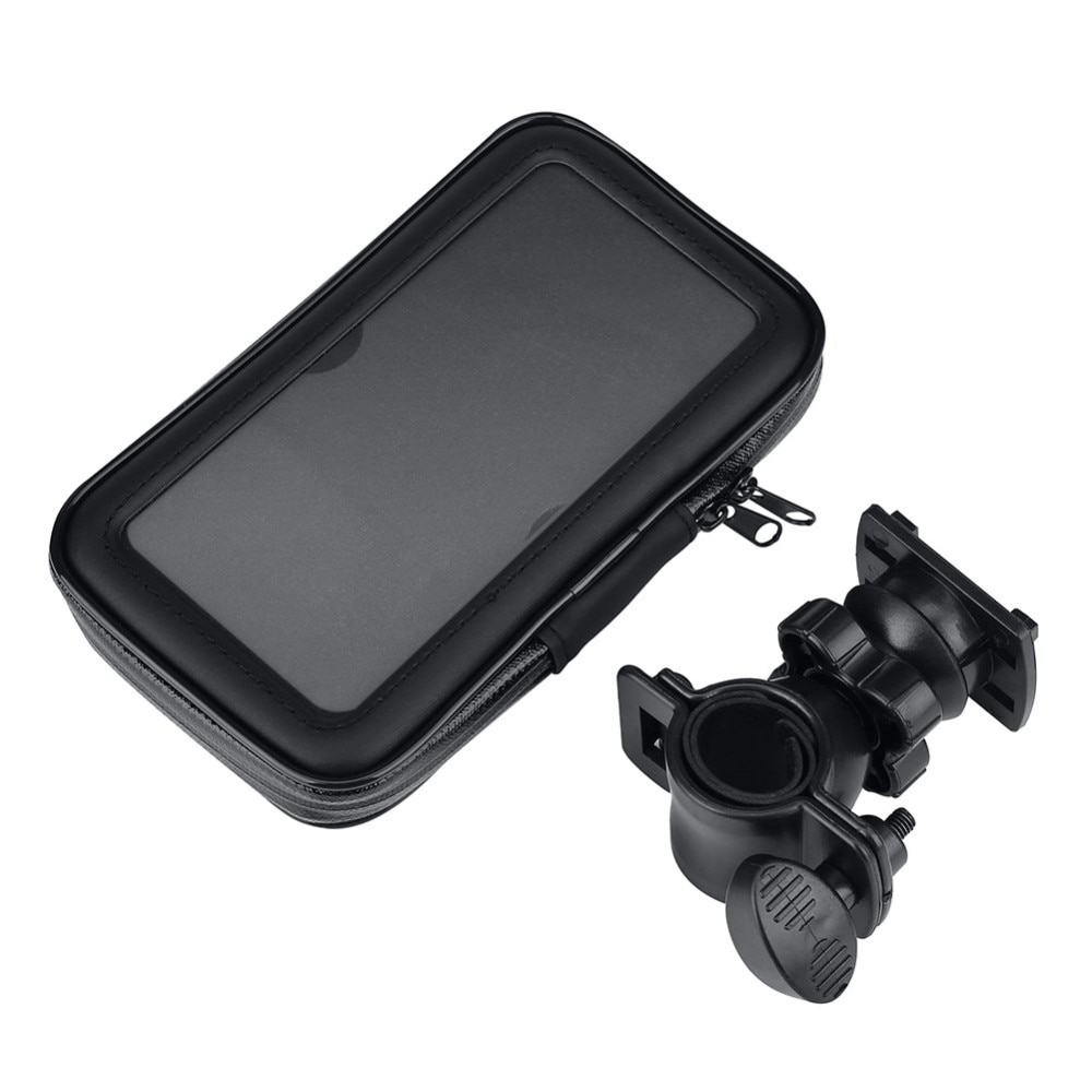 Support étanche pour téléphone portable pour moto / vélo, XL, noir