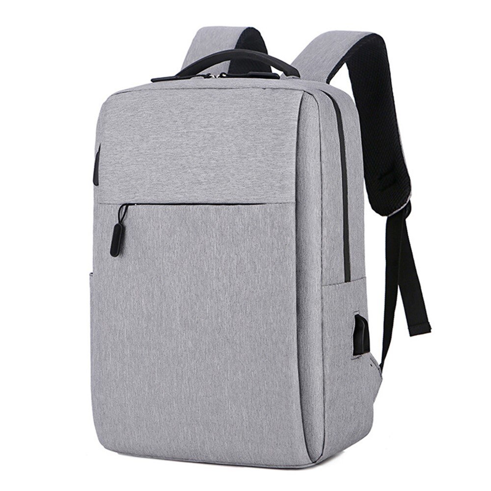 Sac à dos en nylon résistant à l'eau pour ordinateurs portables jusqu'à 16 pouces, gris