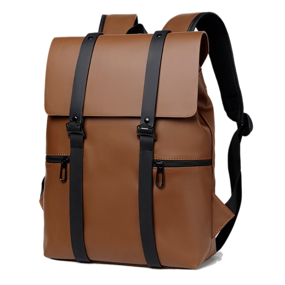 Sac à dos résistant à l'eau avec boucles doubles, marron