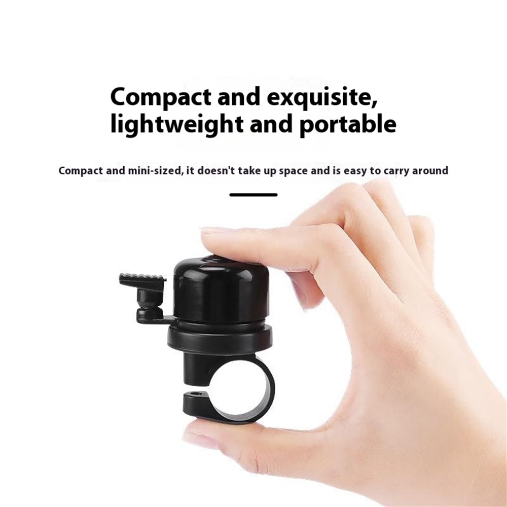 Sonnette de vélo avec support pour Apple AirTag, noir
