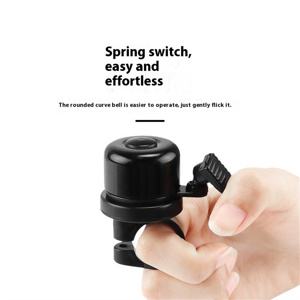 Sonnette de vélo avec support pour Apple AirTag, noir