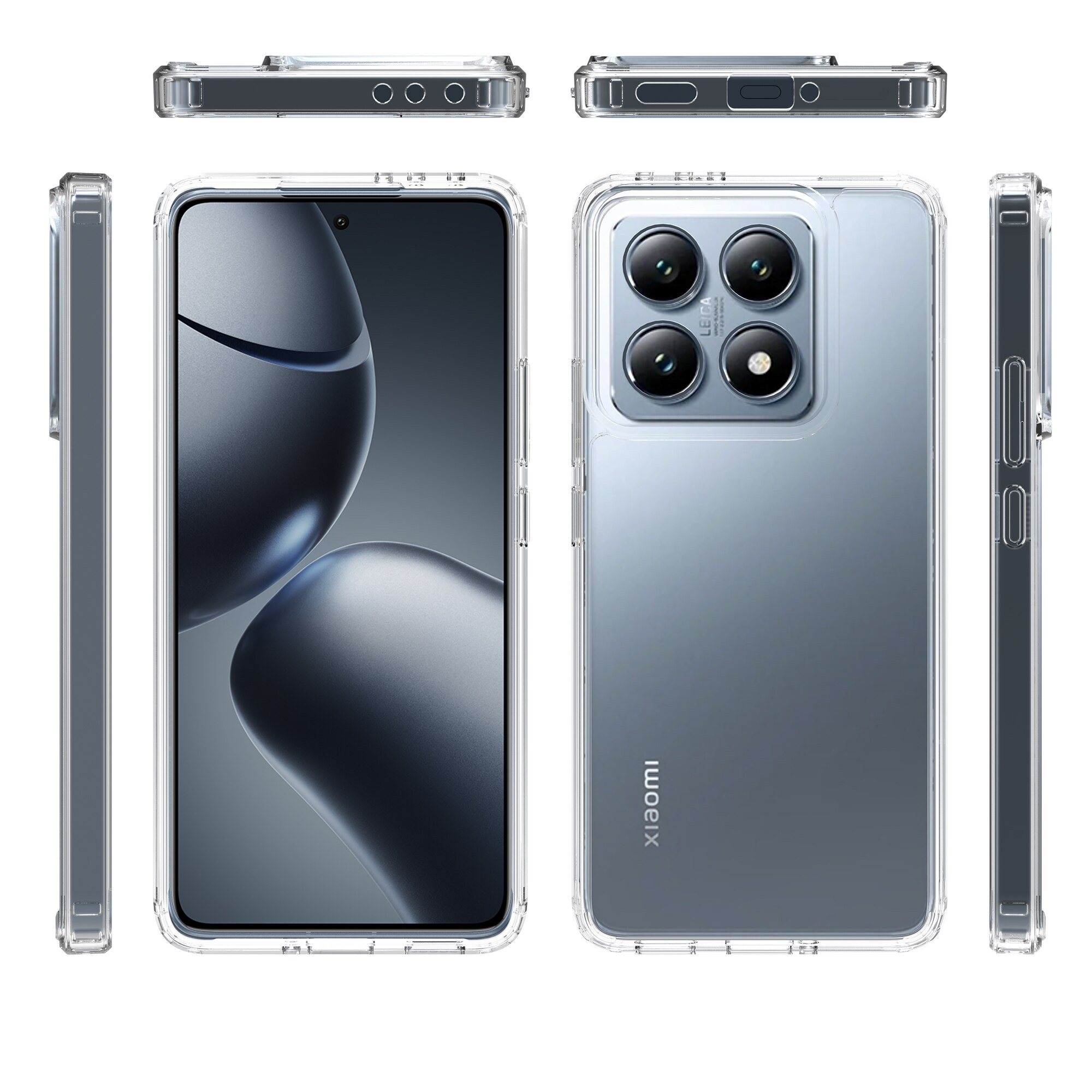 Coque hybride pour Xiaomi 14T, Transparent
