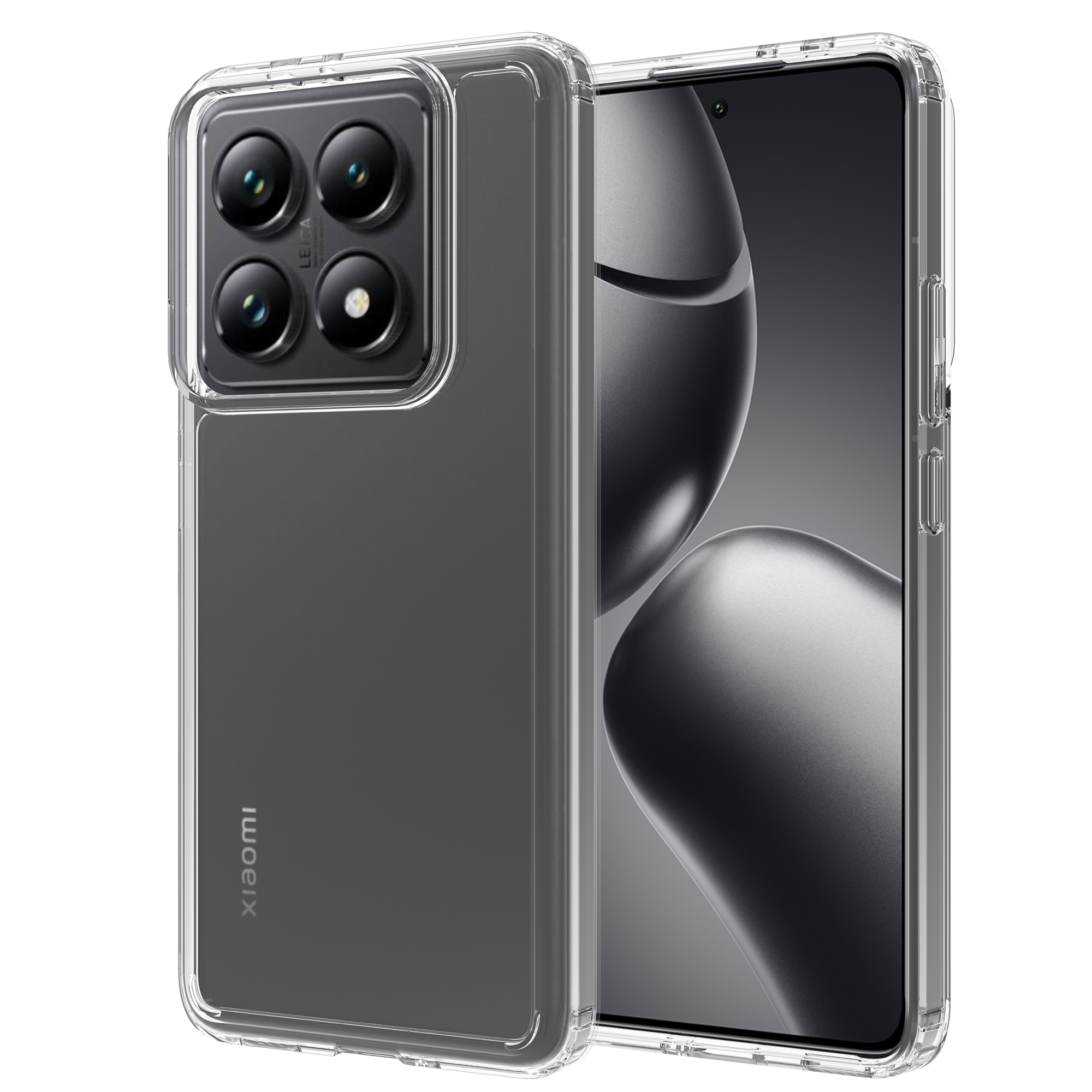 Coque hybride pour Xiaomi 14T Pro, Transparent