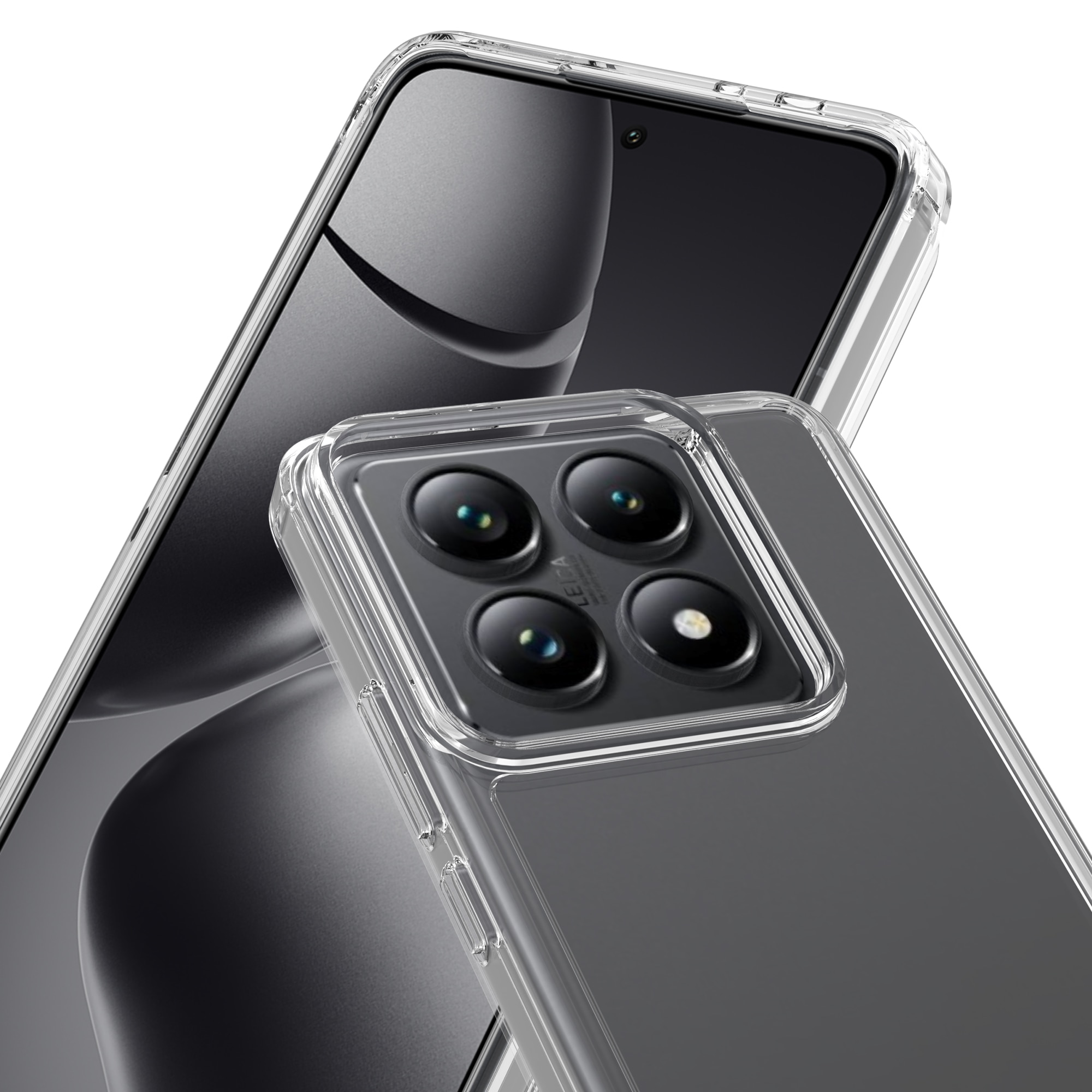 Coque hybride pour Xiaomi 14T Pro, Transparent