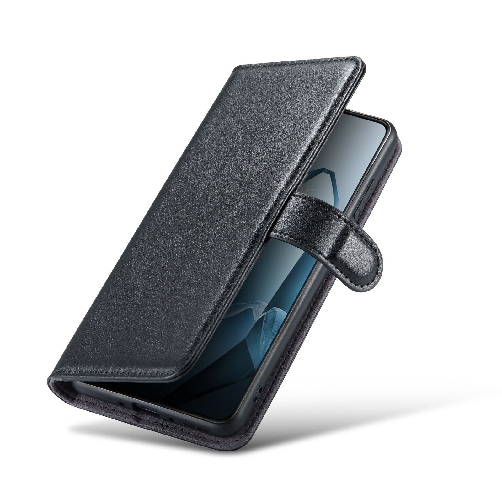 Étui en cuir veritable  OnePlus 13, Noir