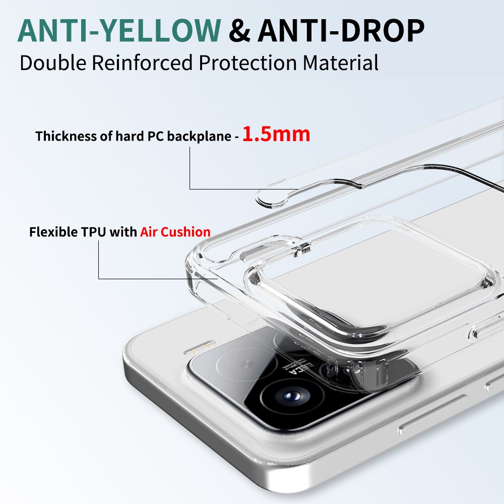 Coque hybride pour Xiaomi 15, transparent