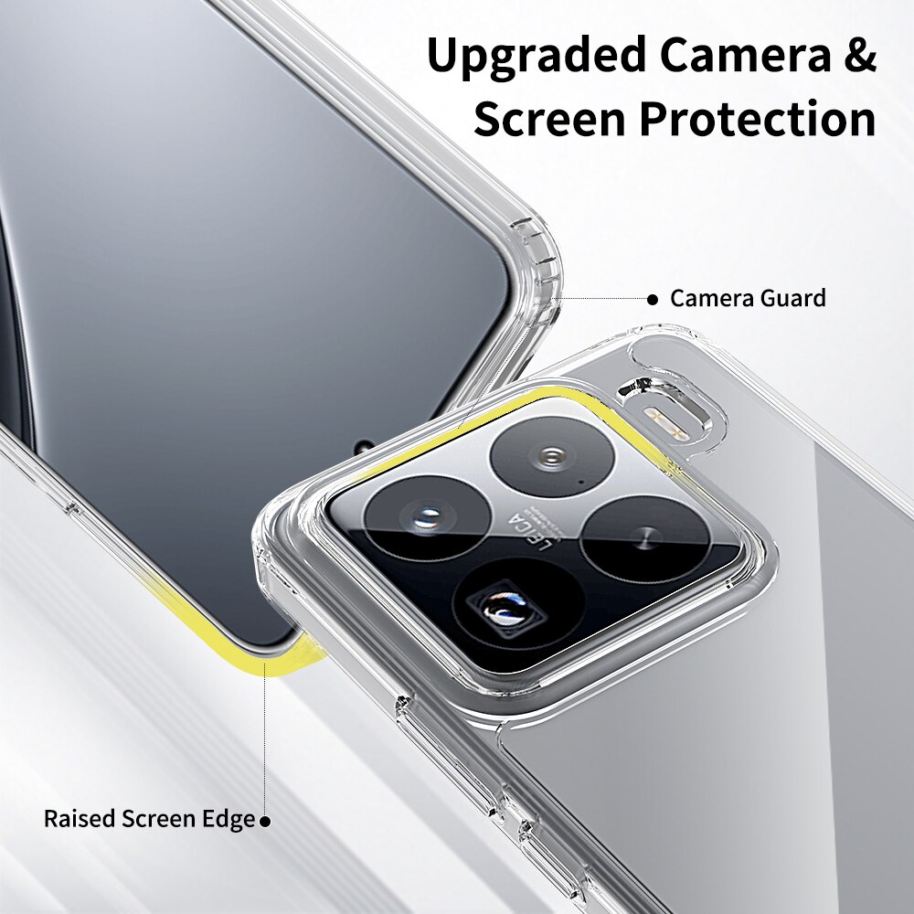 Coque hybride pour Xiaomi 15 Pro, transparent