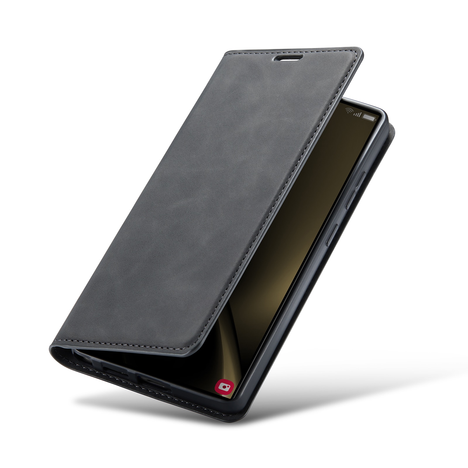Coque portefeuille mince Samsung Galaxy S25 Ultra, Noir