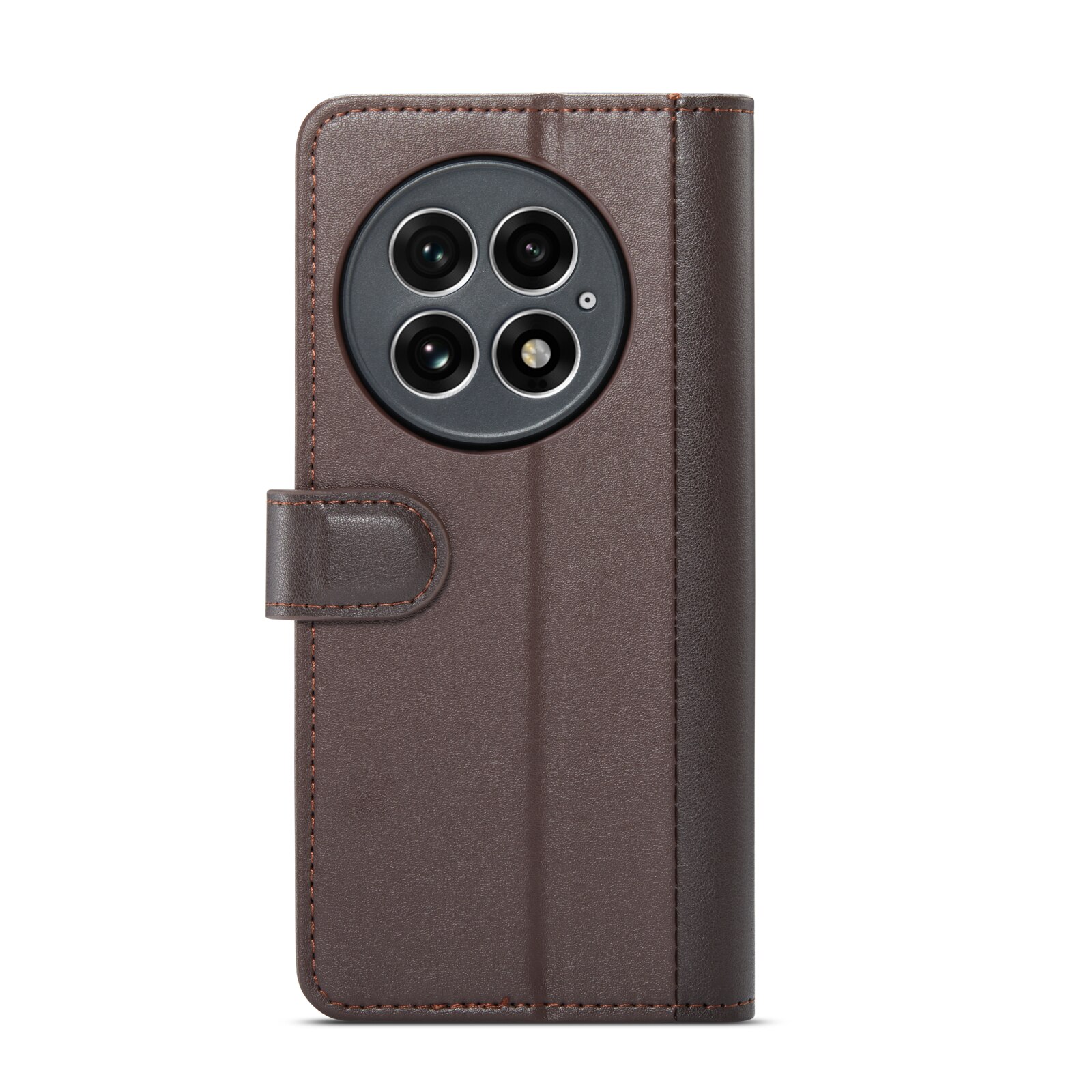 Étui en cuir veritable  OnePlus 13, Marron