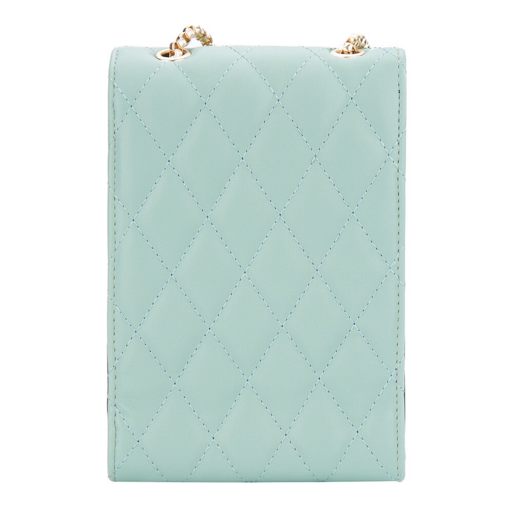 Quilted Crossbody Mini Wallet, vert