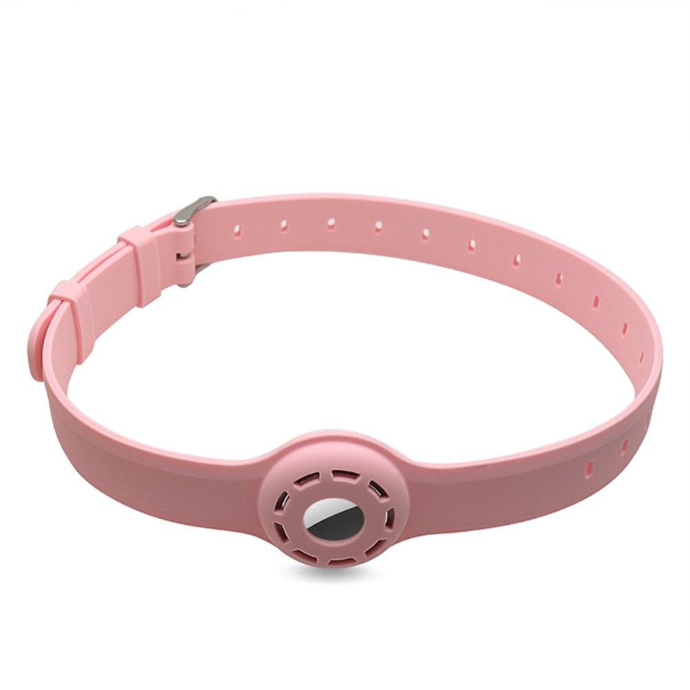 Collier de chien de silicone AirTag Rose