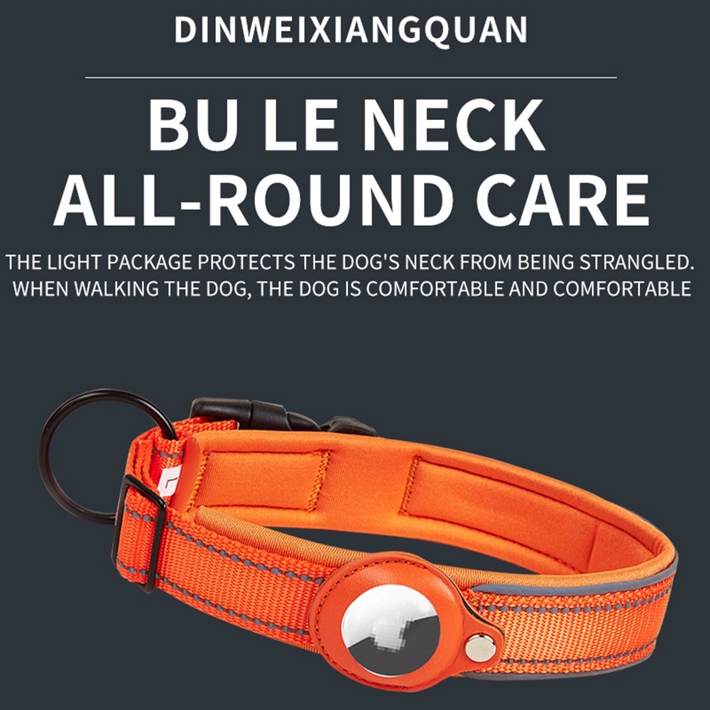 Apple AirTag Collier pour Chien avec Réflecteur L, noir