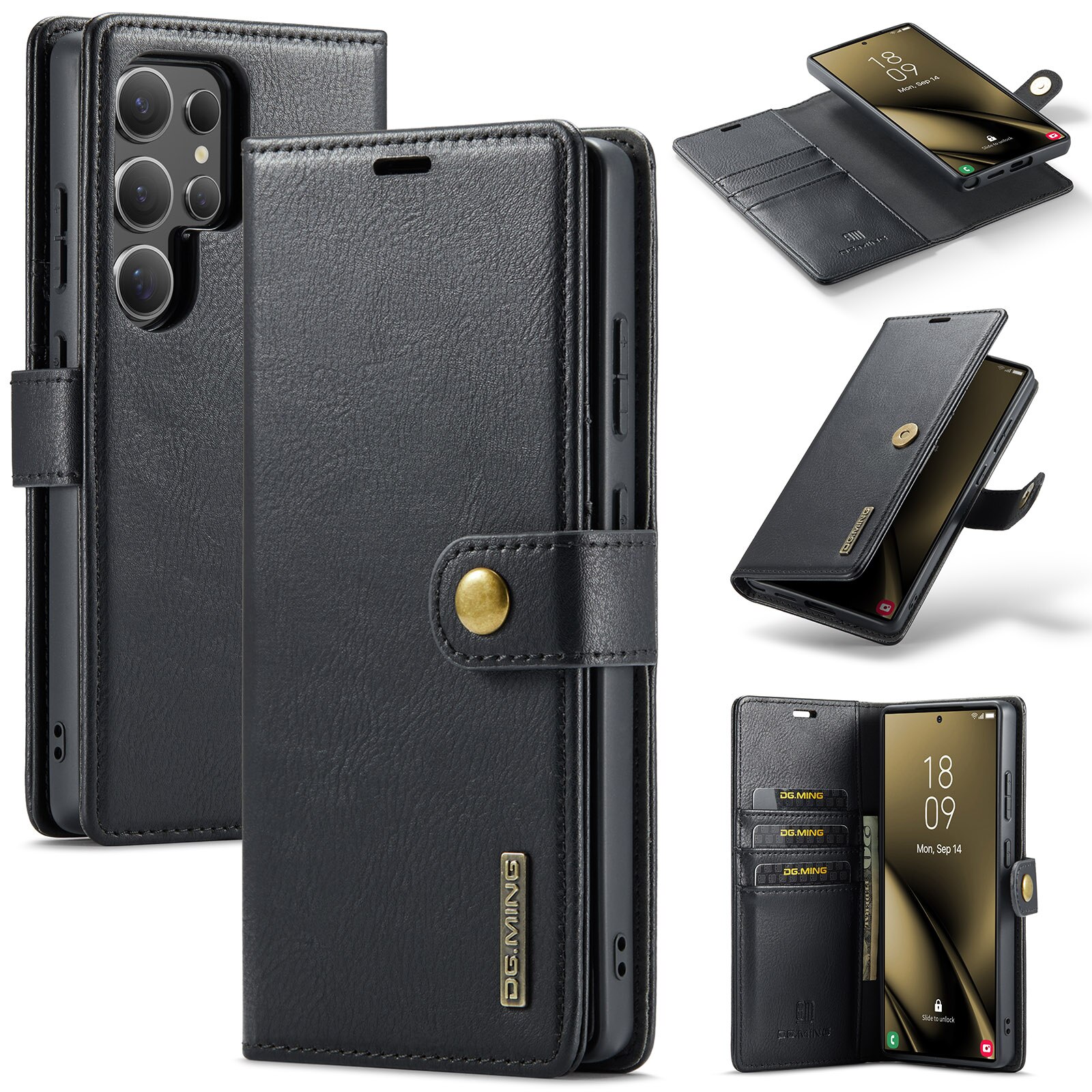 Étui portefeuille Magnet Wallet Samsung Galaxy S25 Ultra, Black