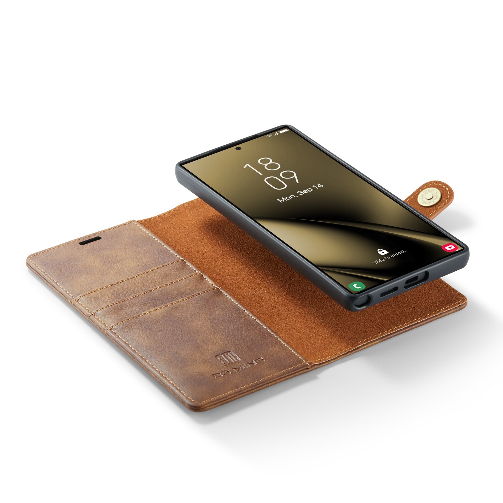 Étui portefeuille Magnet Wallet Samsung Galaxy S25 Ultra, Cognac