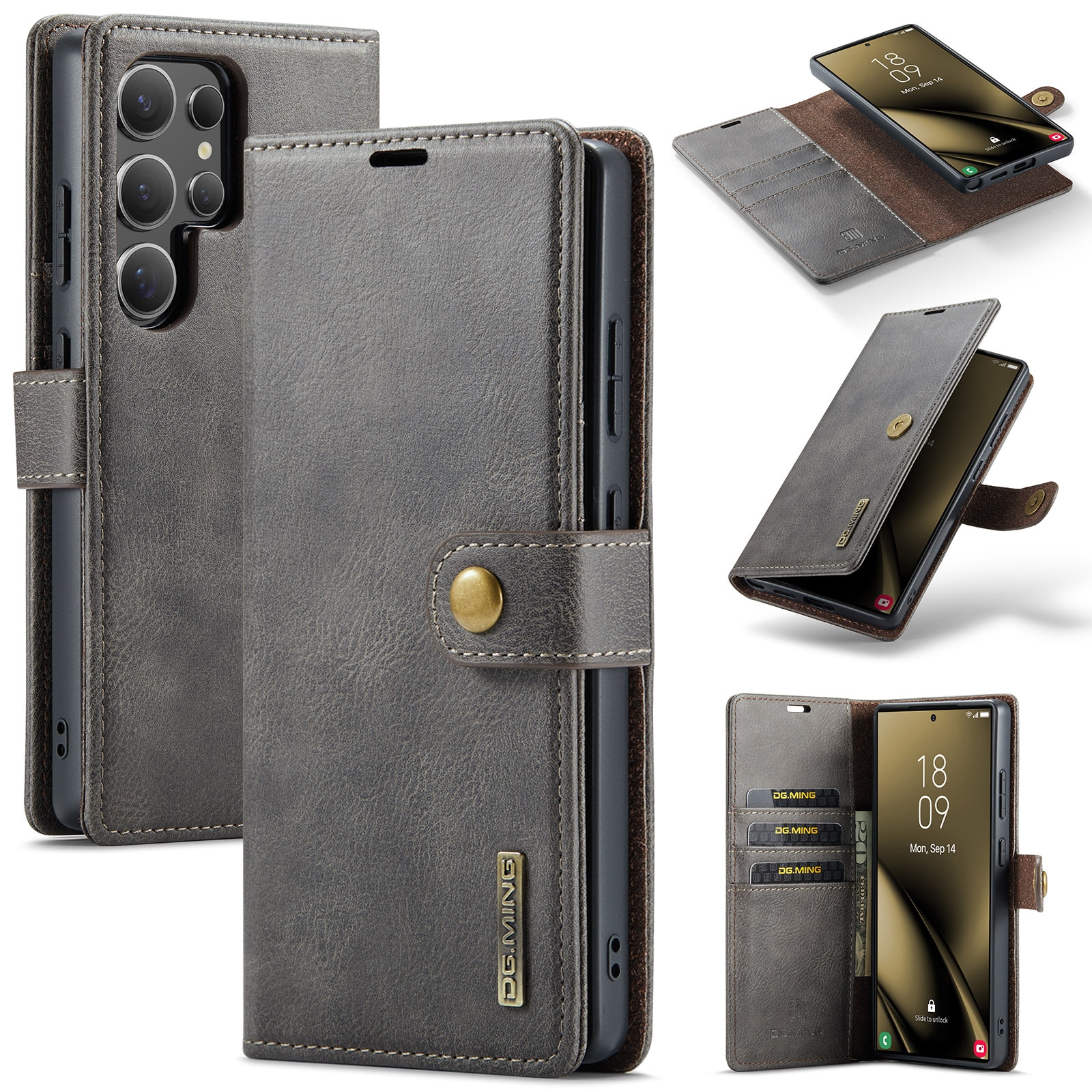 Étui portefeuille Magnet Wallet Samsung Galaxy S25 Ultra, Brown