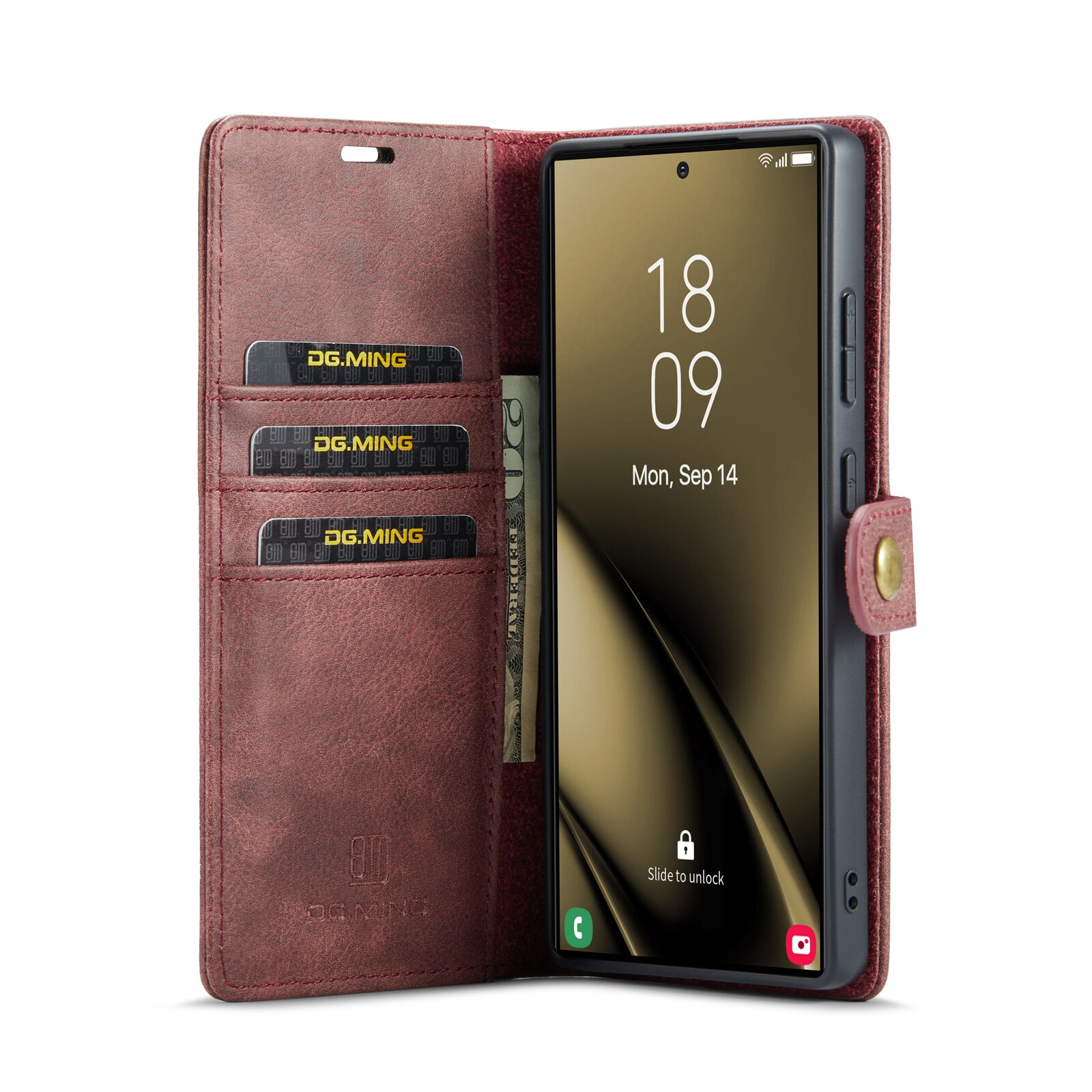 Étui portefeuille Magnet Wallet Samsung Galaxy S25 Ultra, Red