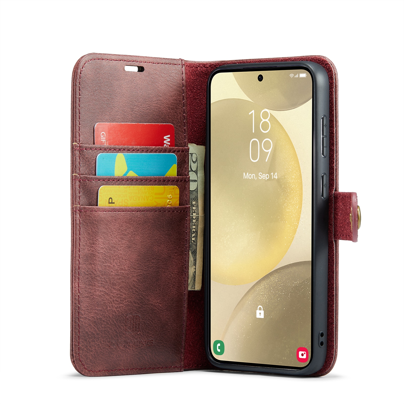 Étui portefeuille Magnet Wallet Samsung Galaxy S25, Red