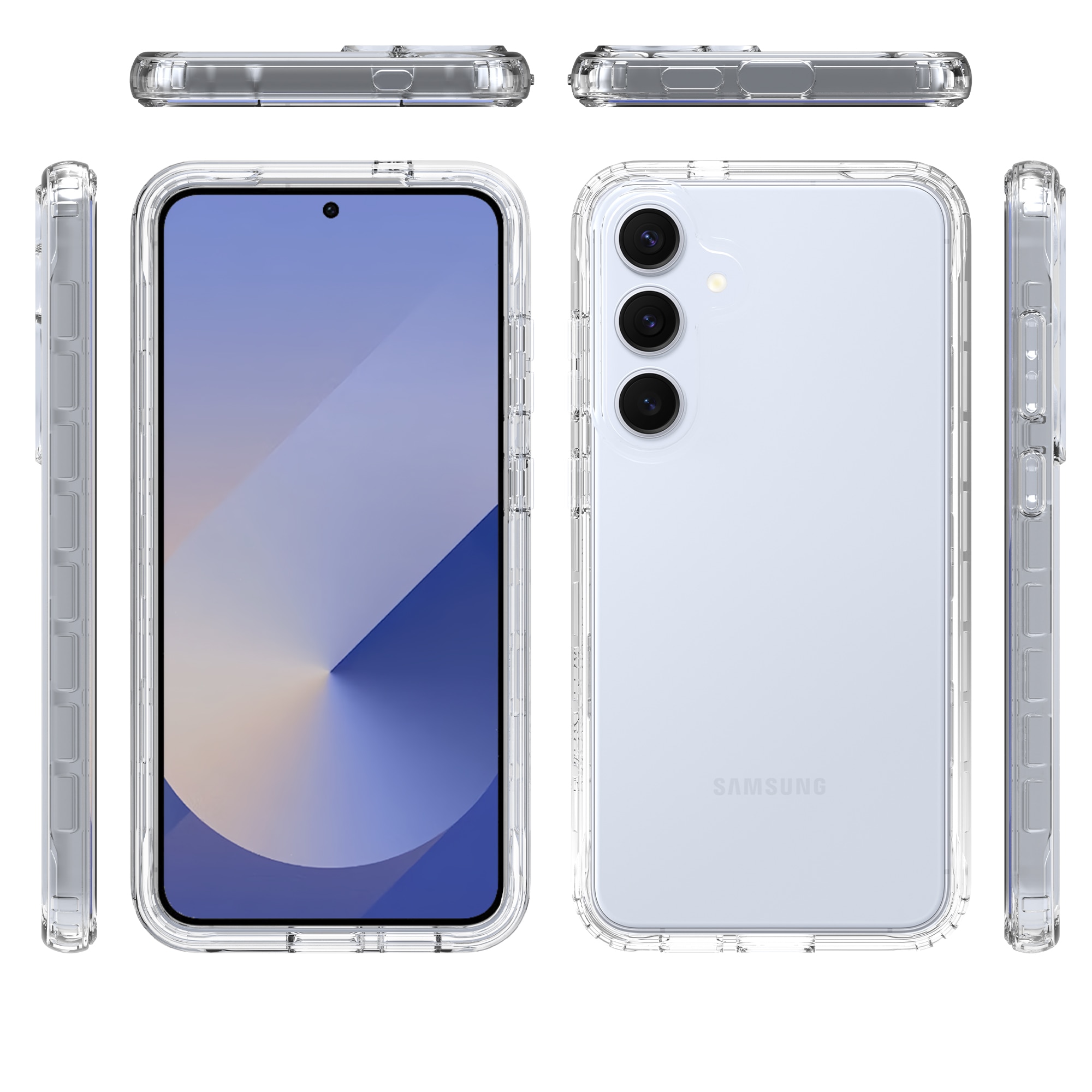 Coque de couverture complète Samsung Galaxy S25 Plus, Transparent