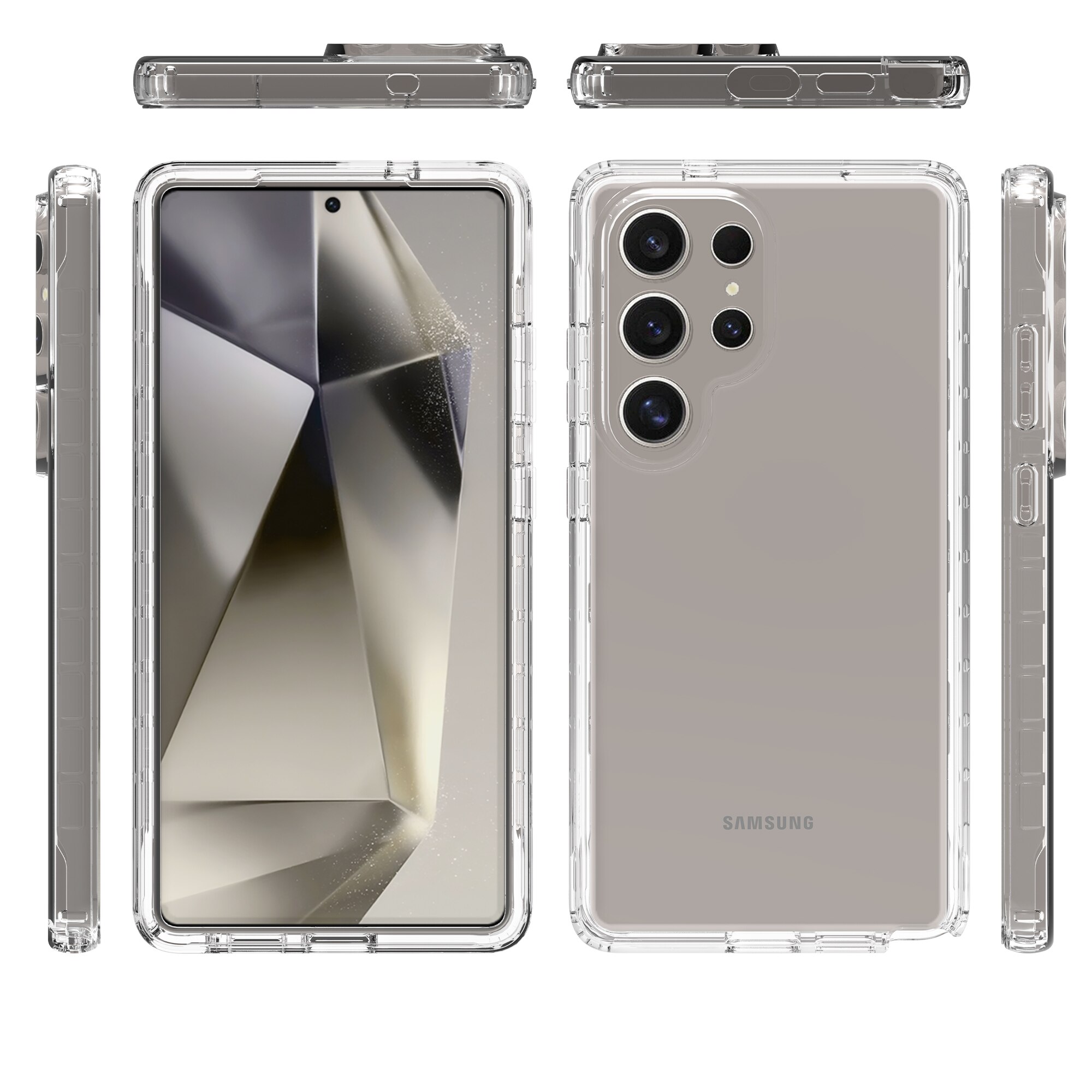 Coque de couverture complète Samsung Galaxy S25 Ultra, Transparent
