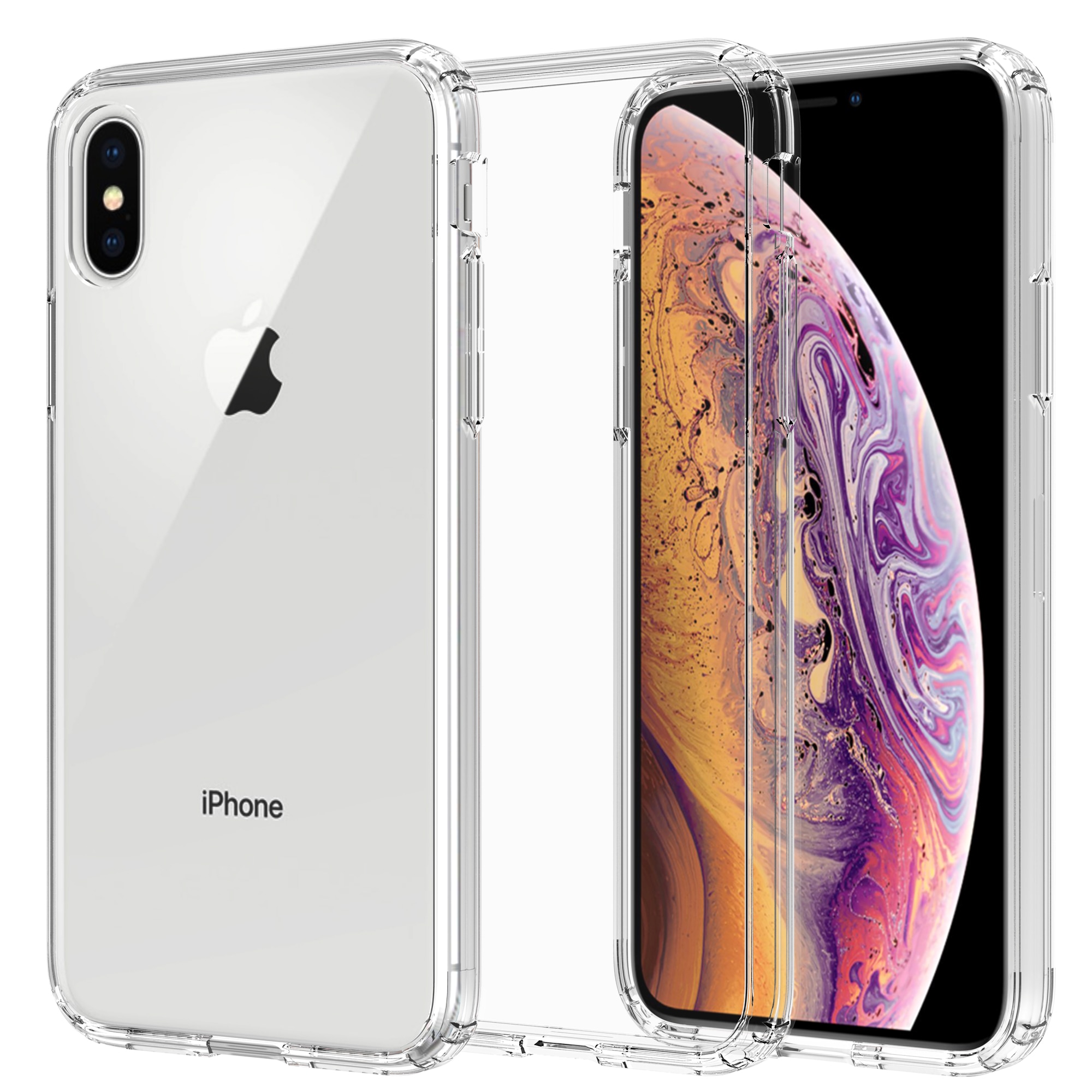 Coque hybride pour iPhone X/XS, Transparent