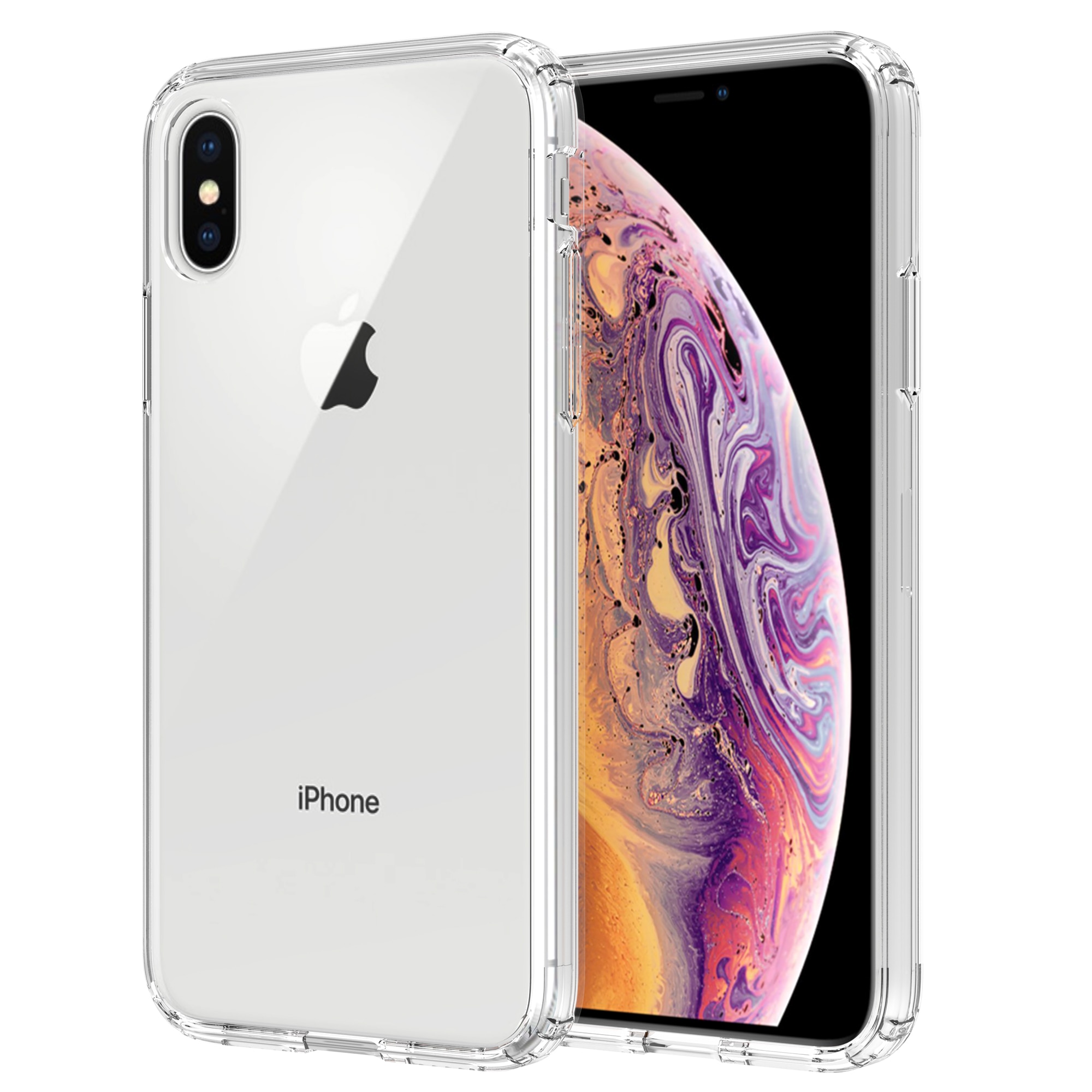 Coque hybride pour iPhone X/XS, Transparent