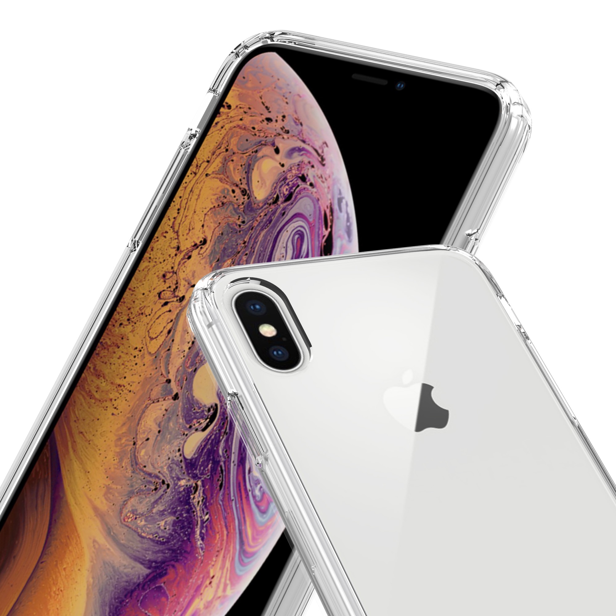 Coque hybride pour iPhone X/XS, Transparent