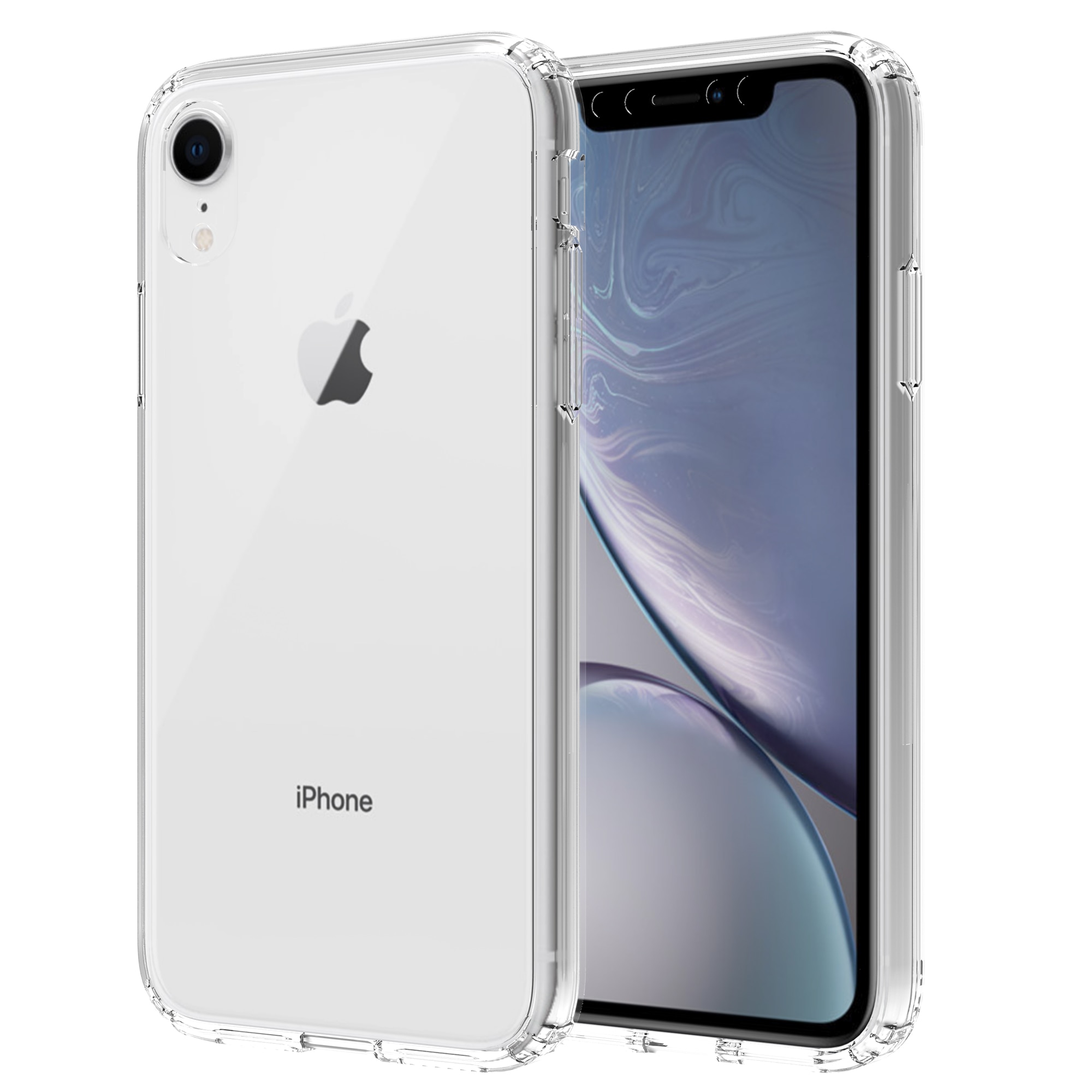 Coque hybride pour iPhone Xr, Transparent