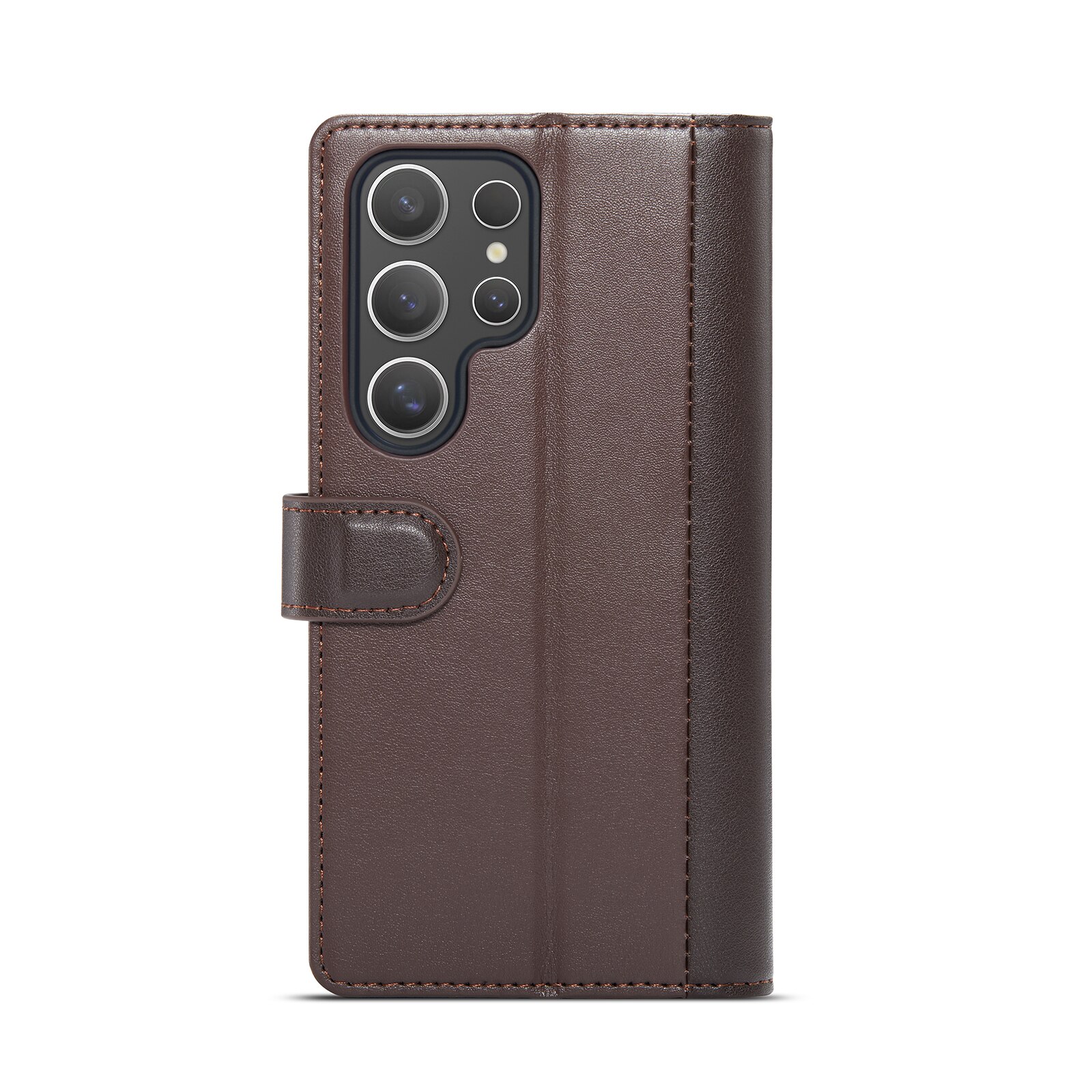 Étui en cuir veritable Samsung Galaxy S25 Ultra, Marron