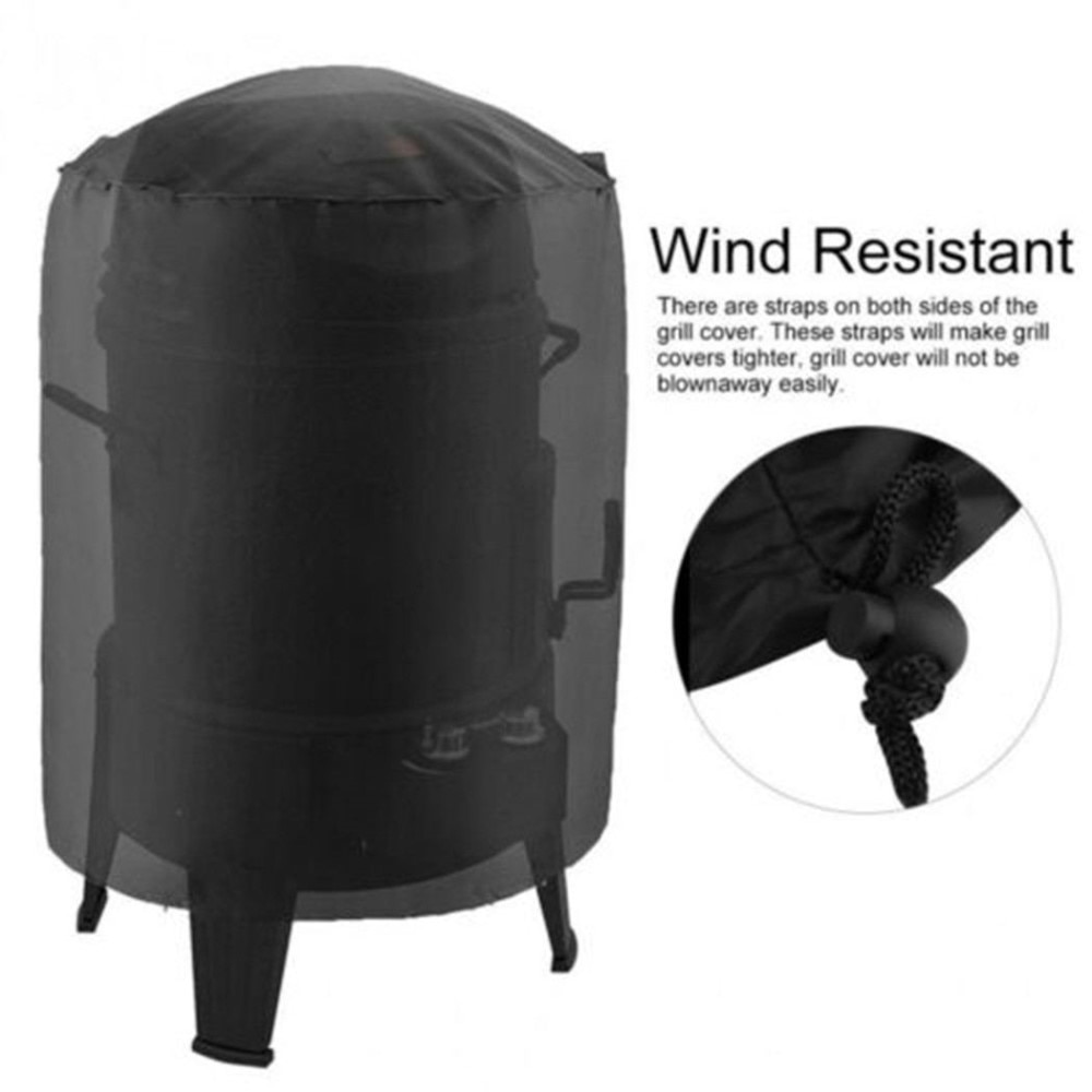 Housse ronde imperméable pour barbecue, noir