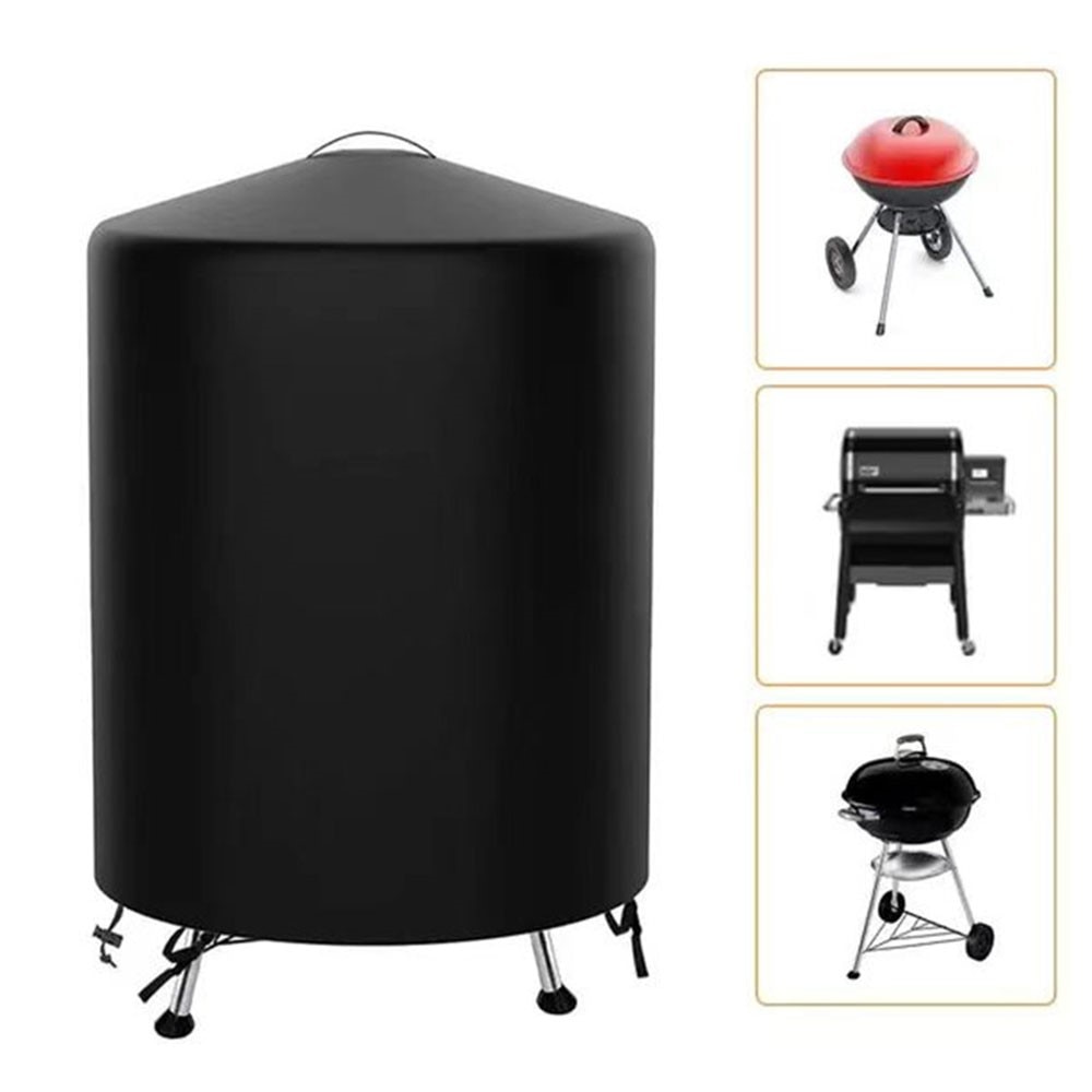 Housse ronde imperméable pour barbecue, noir