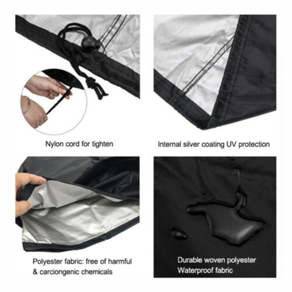Housse ronde imperméable pour barbecue, noir
